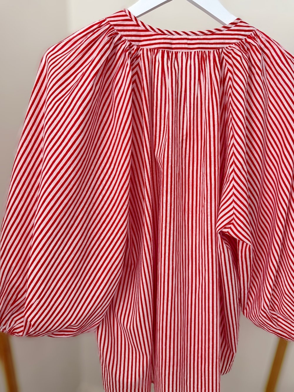 Emily stripe poet blouse red | fwp by rae blouse