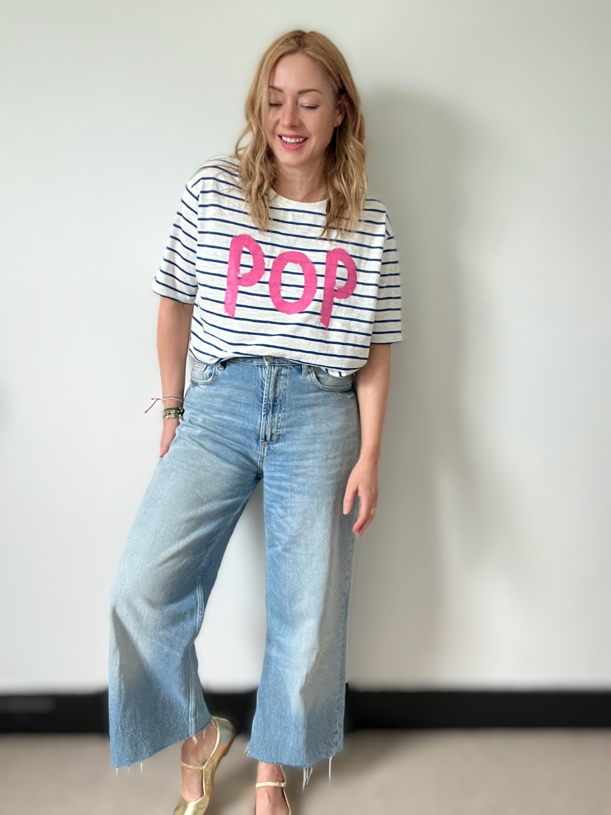 POP Stripe t-shirt graffiti pink | fwp by rae