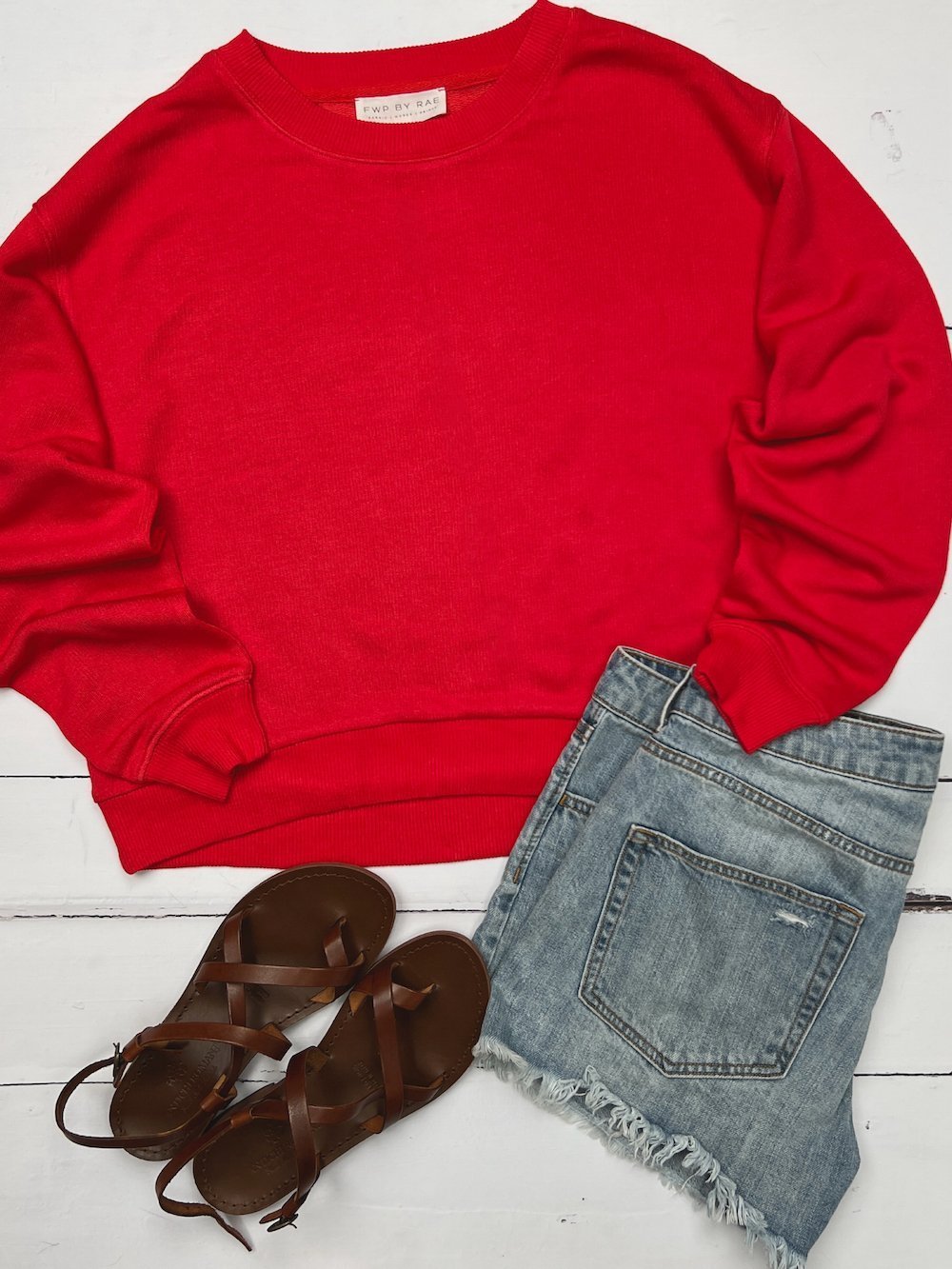 Kit super soft sweatshirt red | fwp by rae | red sweatshirt