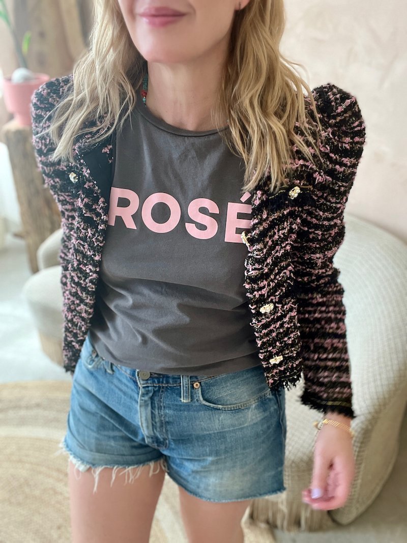 rosé t-shirt stone wash grey | fwp by rae