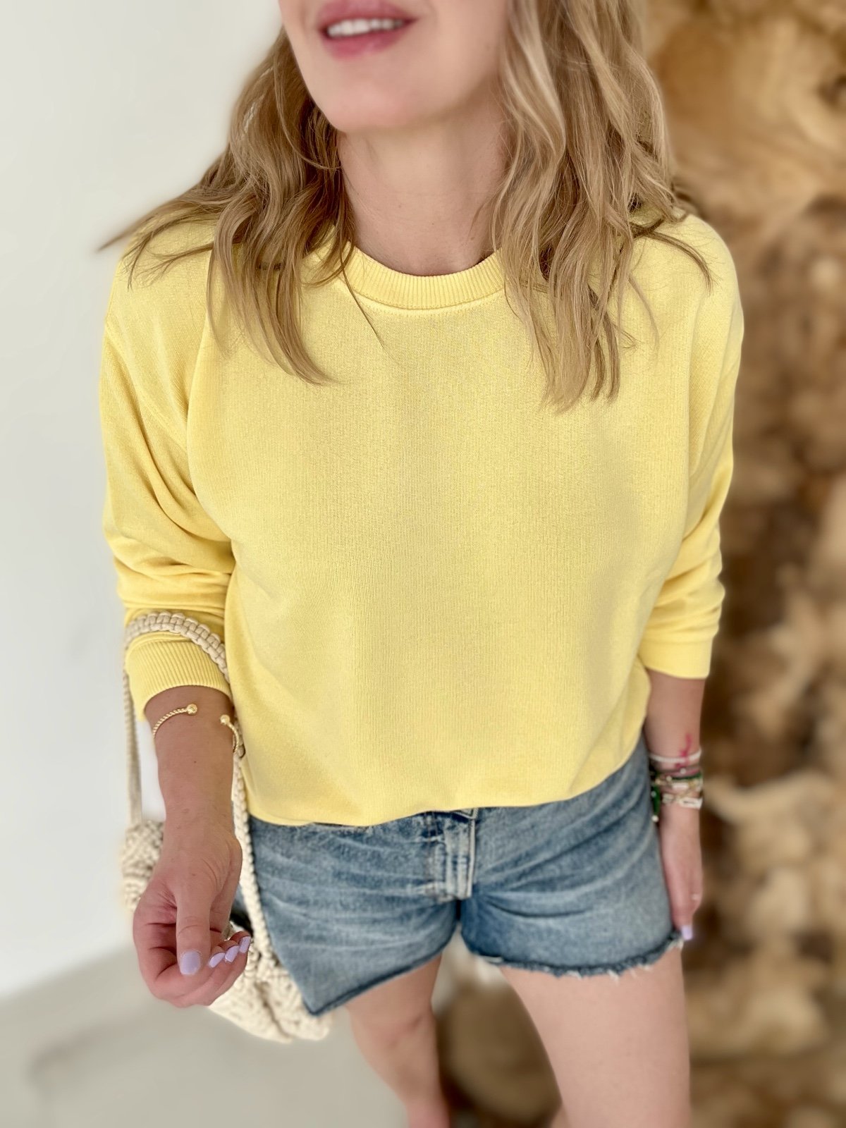 Kit super soft sweatshirt yellow | fwp by rae | yellow sweatshirt