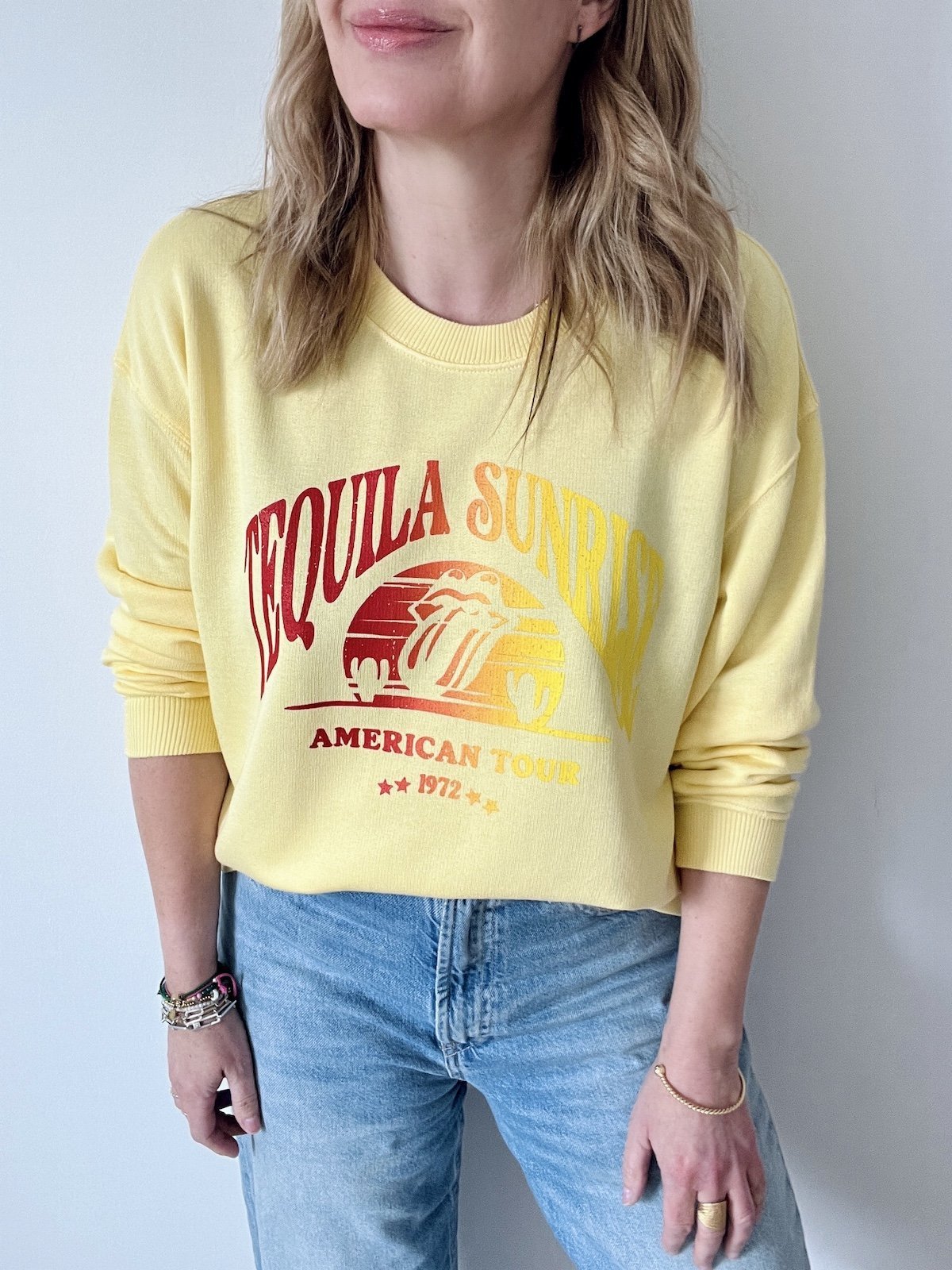 Tequila sunrise sweatshirt yellow | fwp by rae