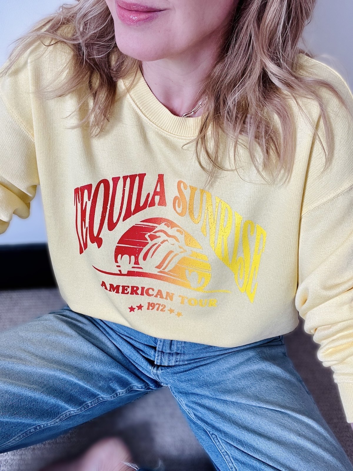 Tequila sunrise sweatshirt yellow | fwp by rae