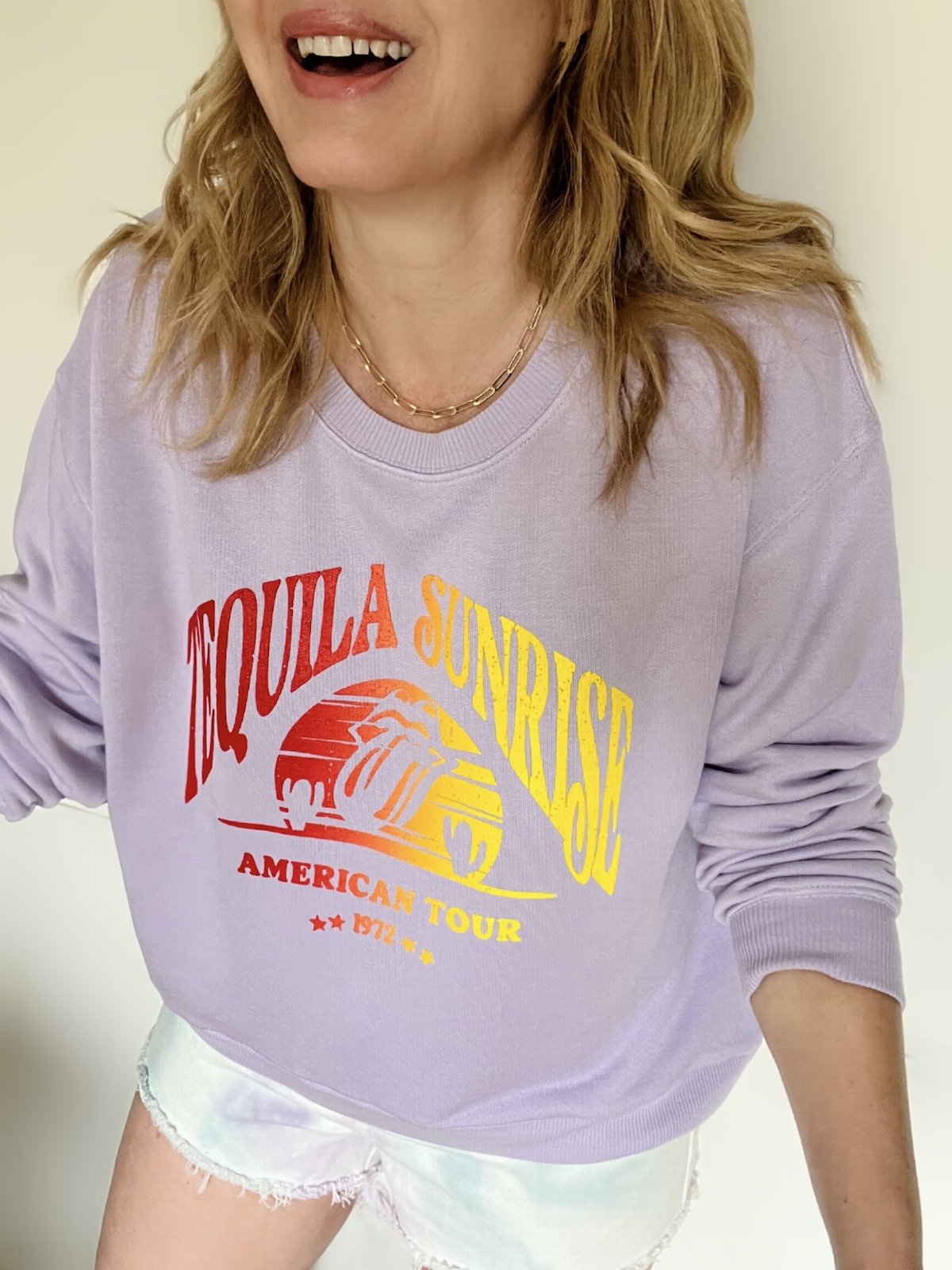 Tequila sunrise sweatshirt lilac | fwp by rae