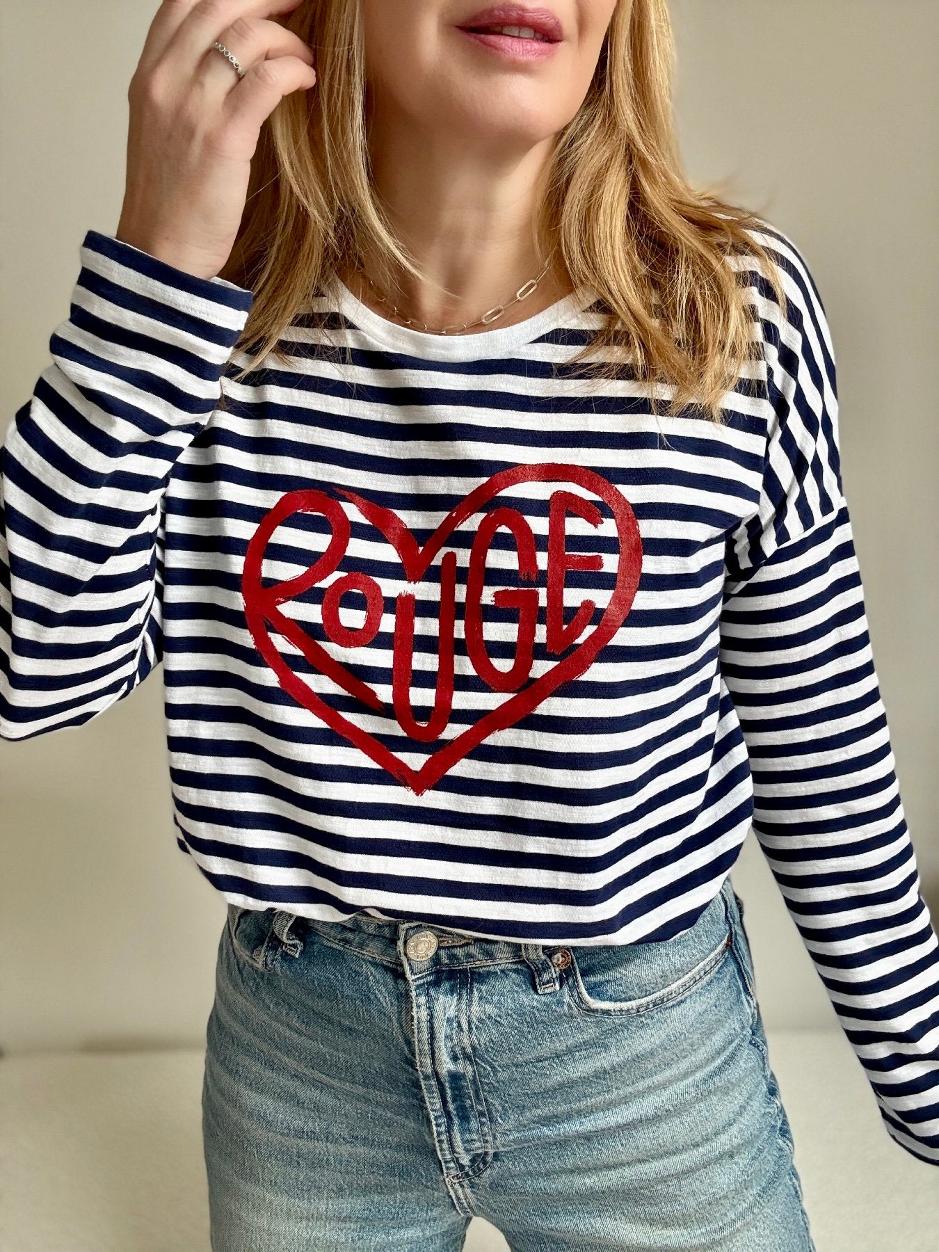 Rouge stripe long sleeve tee | fwp by rae