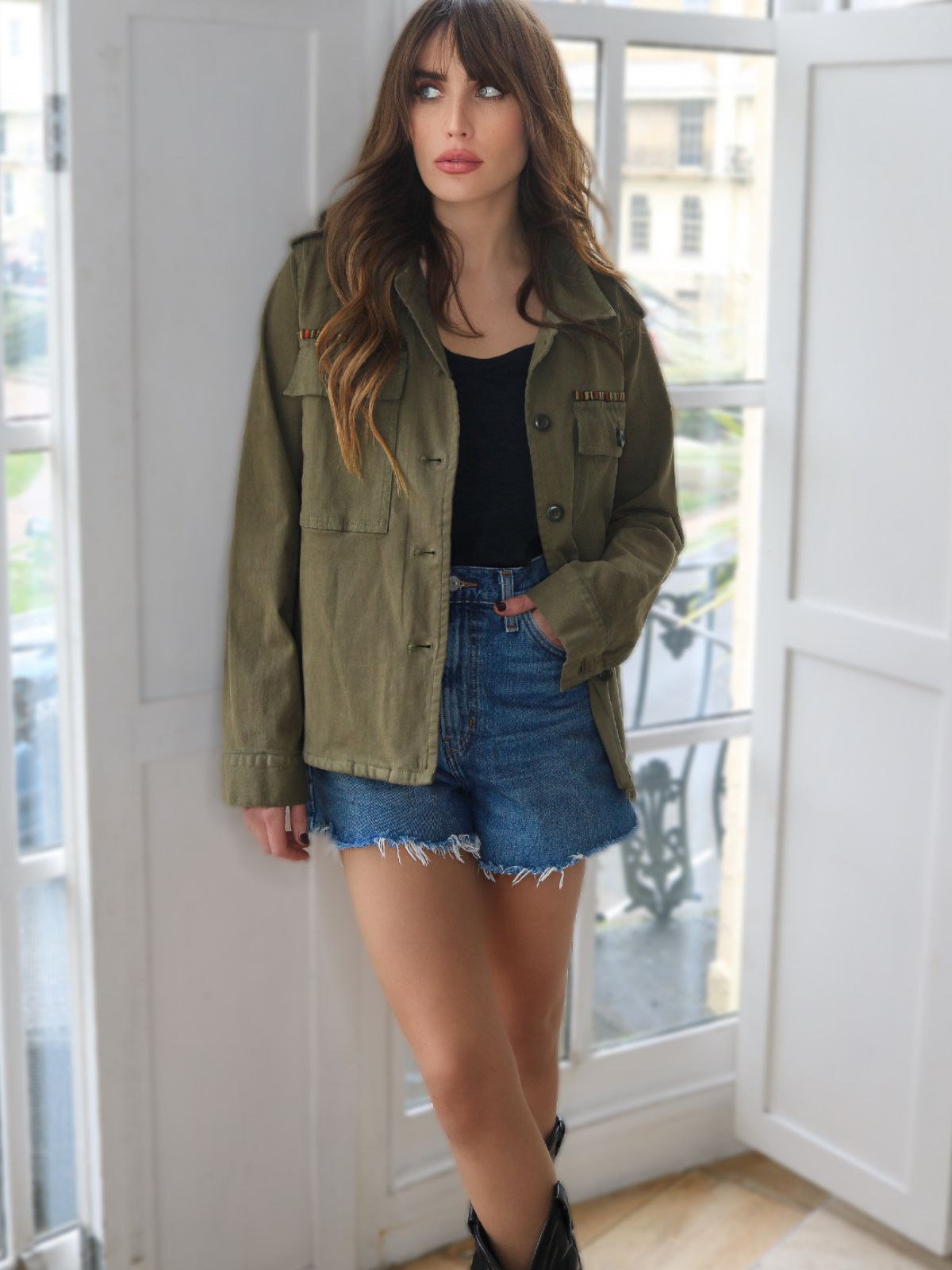 Jenna Khaki Utility Jacket