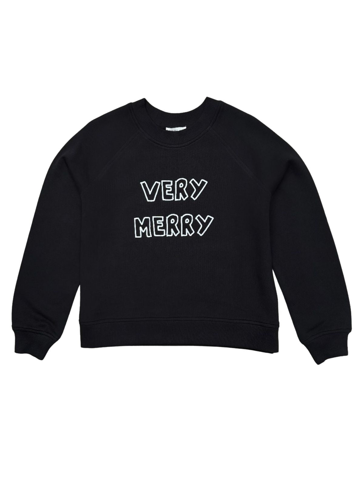 Very Merry Sweatshirt Black Silver
