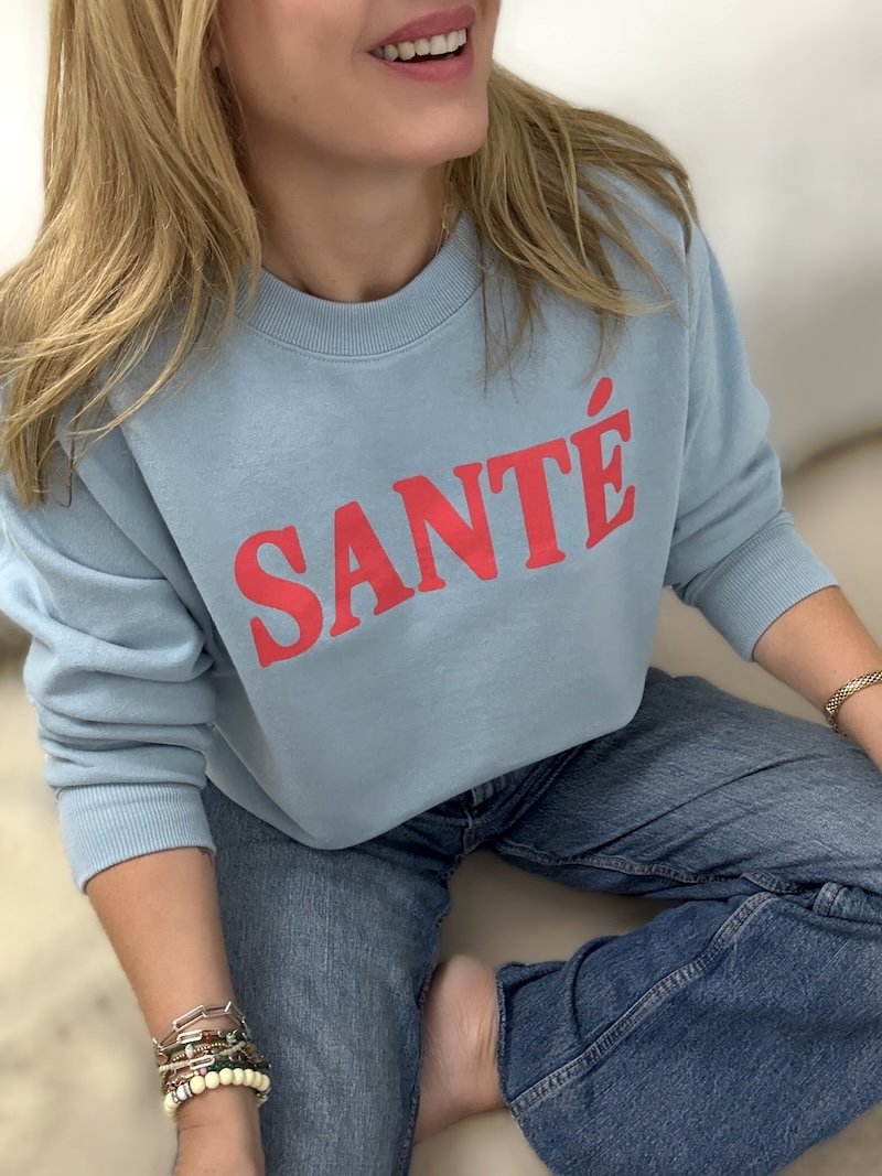 Santé Sweatshirt Baby Blue Coral | fwp by rae