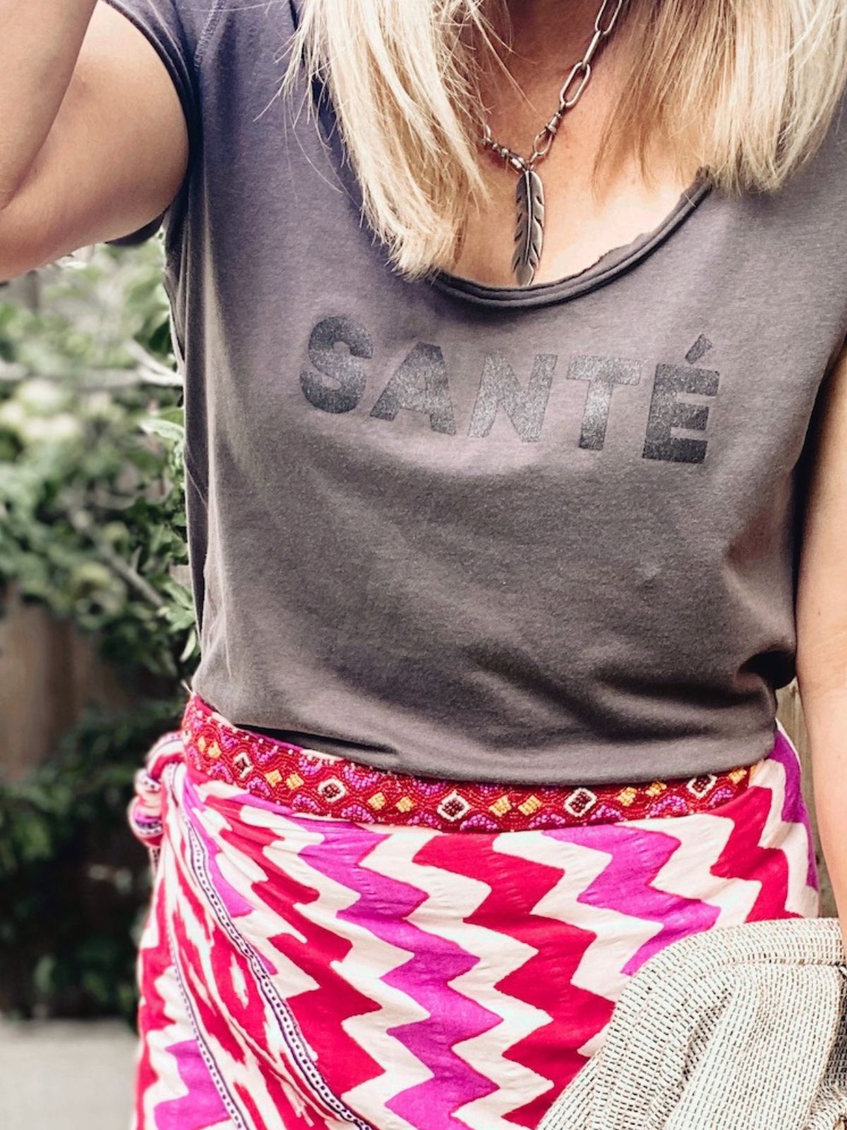SANTÉ slogan t-shirt grey