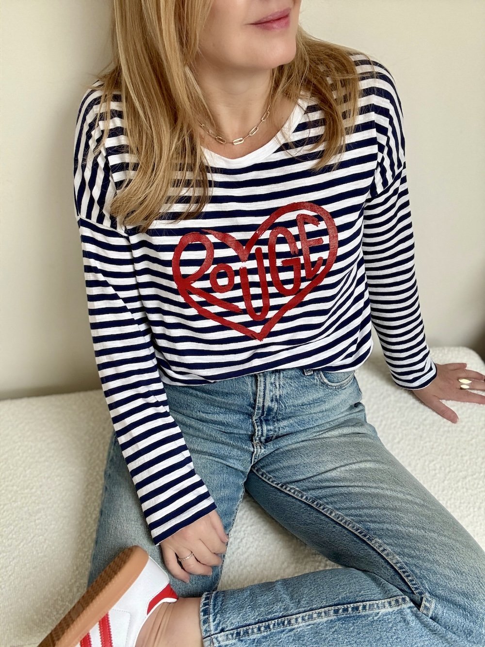 Rouge stripe long sleeve tee | fwp by rae