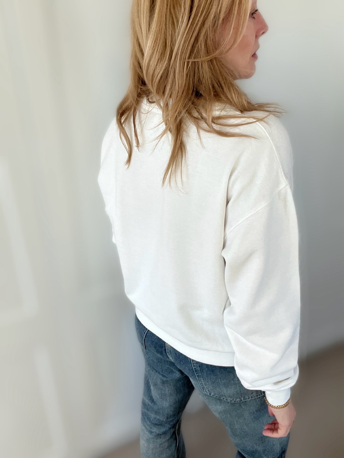 KIT organic cotton boxy sweatshirt white | fwp by rae