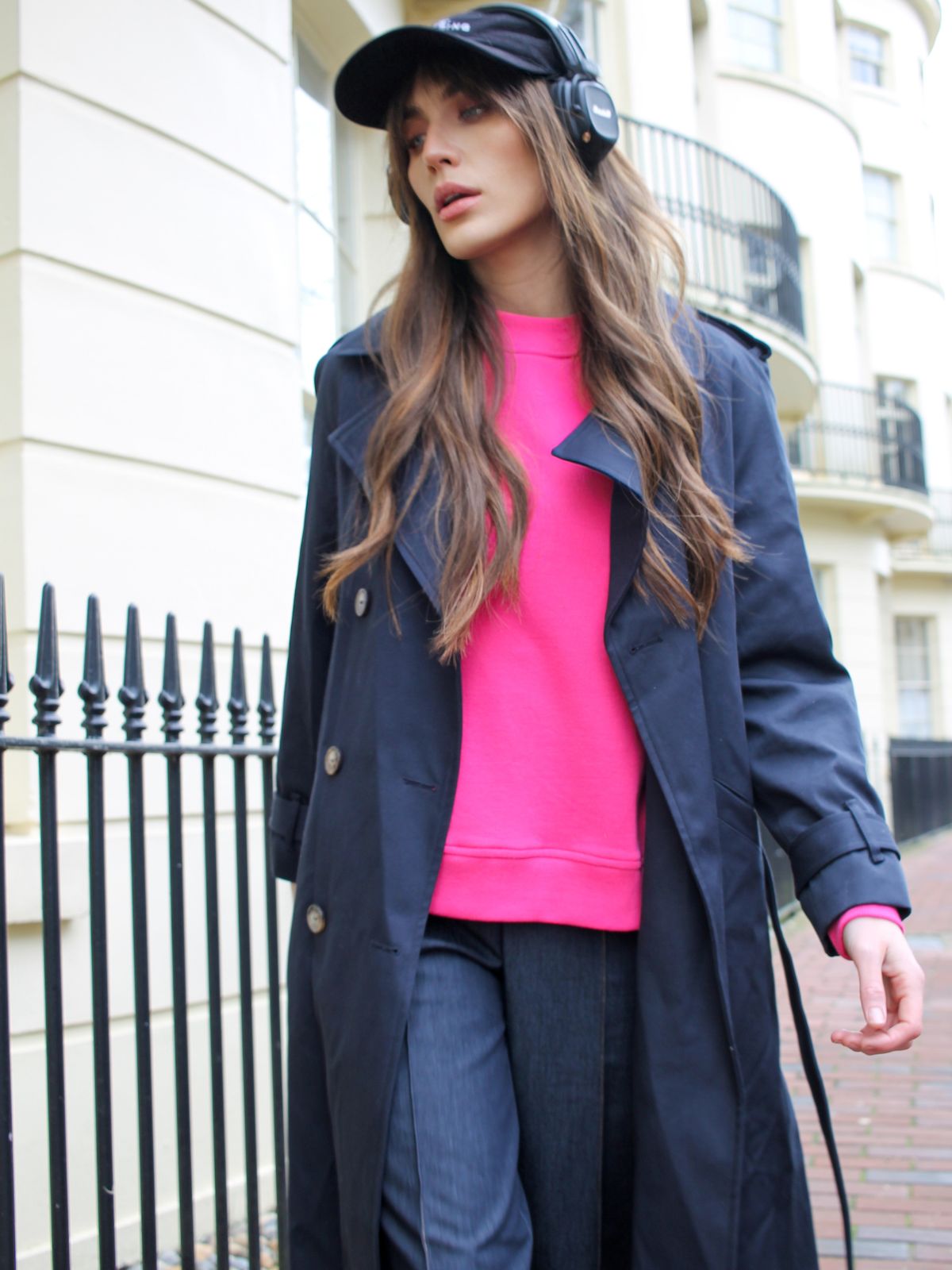 Dylan Raglan Sweatshirt Fuchsia Pink