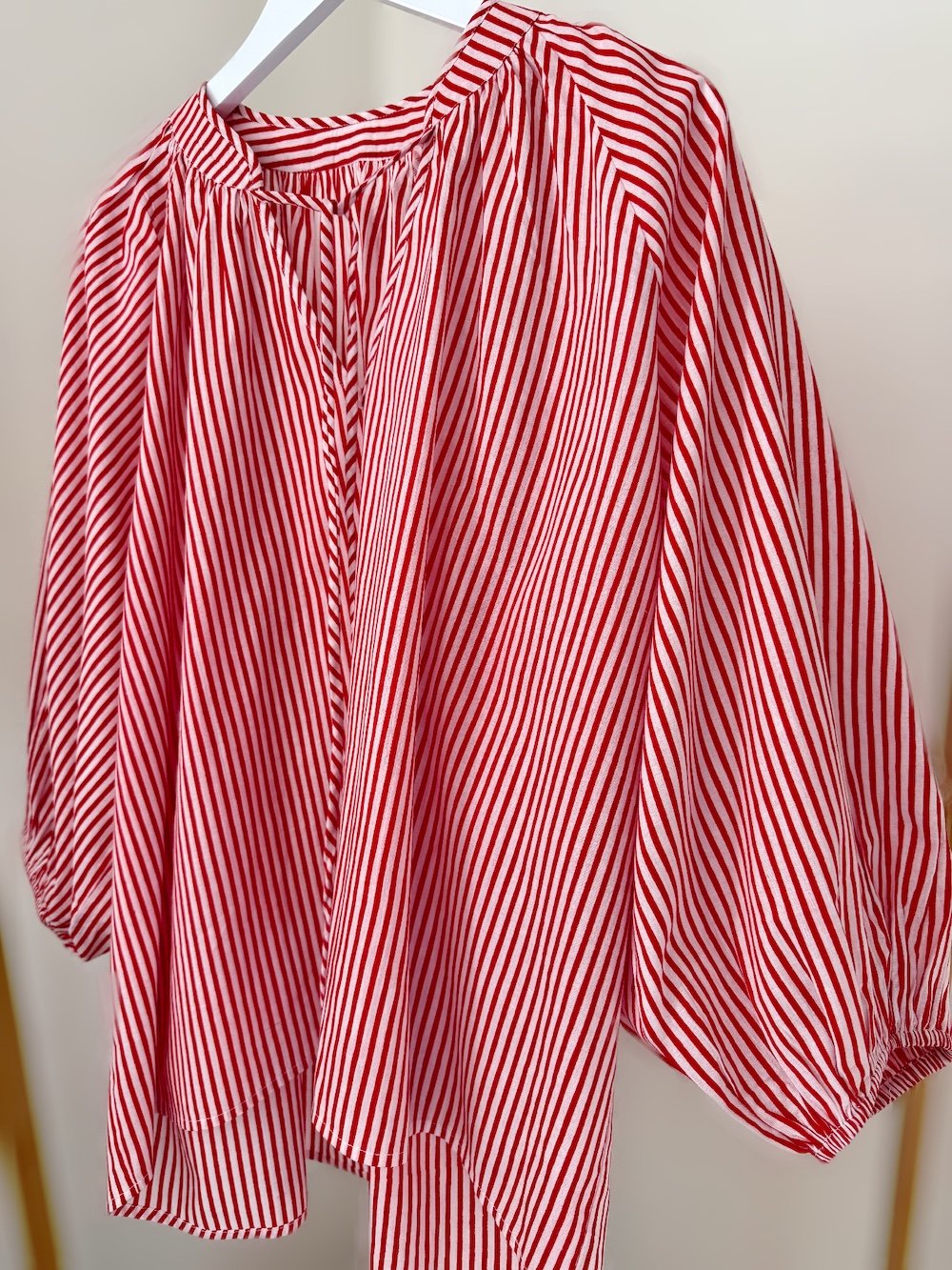 Emily stripe poet blouse red | fwp by rae blouse