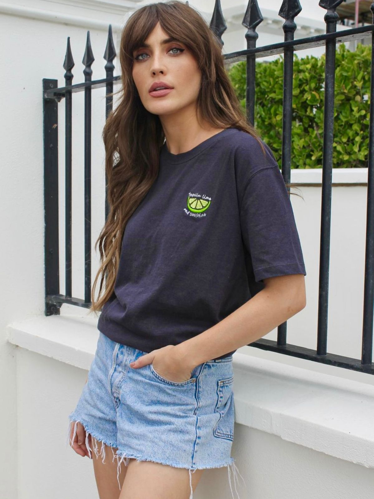 Tequila Lime Sunshine Embroidered T-Shirt