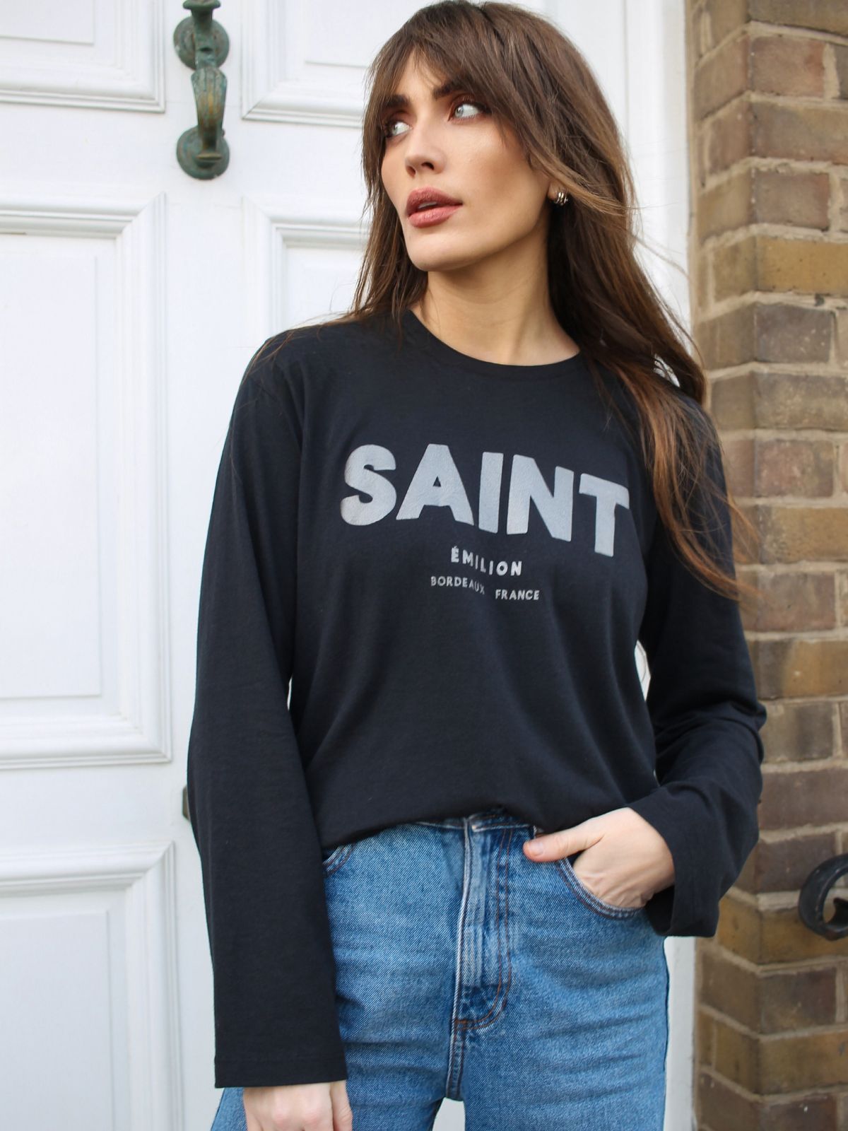 Saint Long Sleeve Top Black