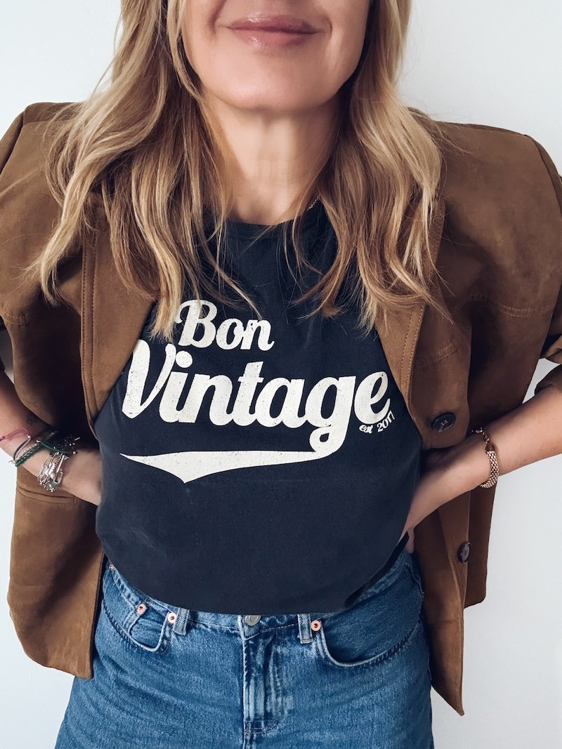 bon vintage retro tee stone wash black | fwp by rae