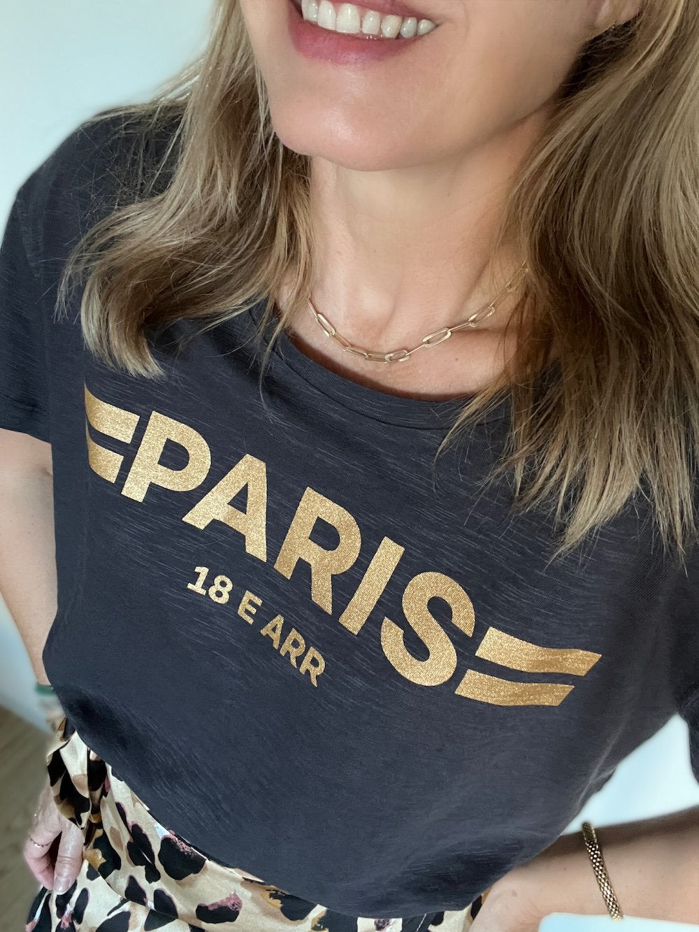 Paris Tee Anthracite Gold | fwp by rae