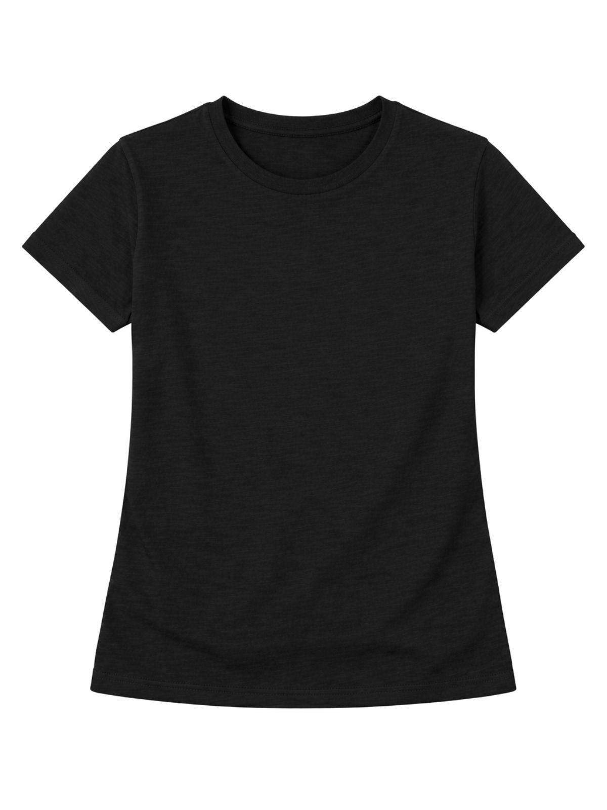 Angie Women's Black Slub T-Shirt