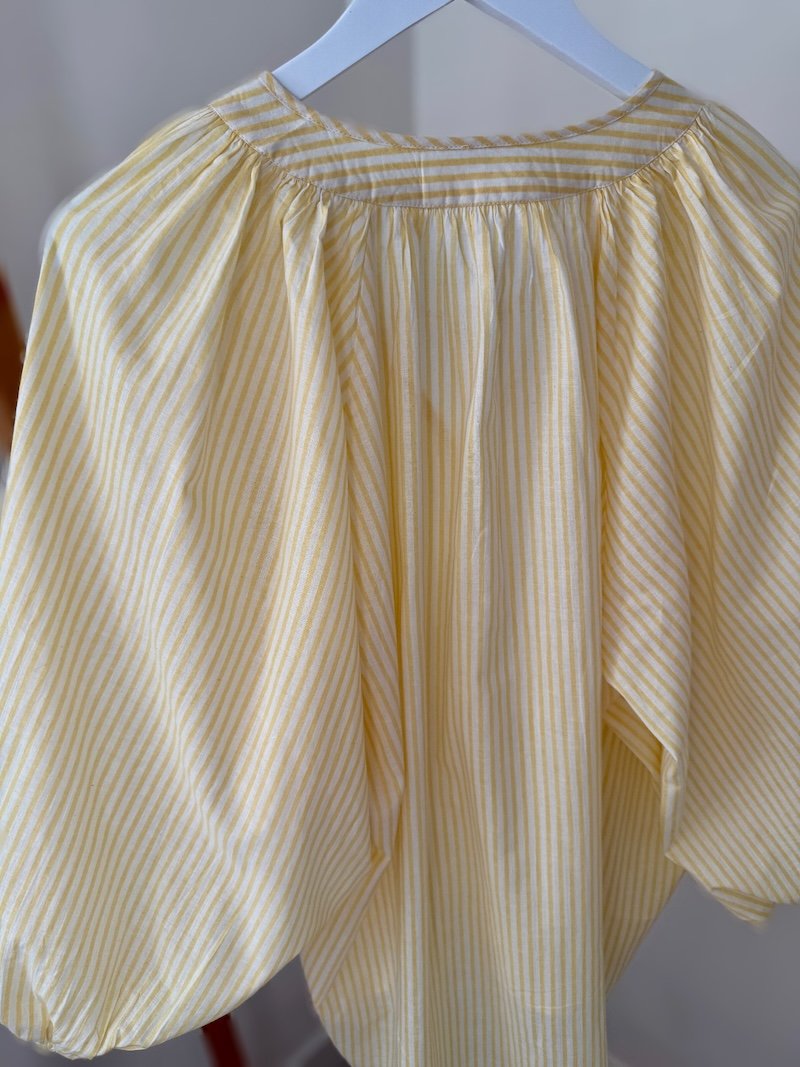 Emily stripe poet blouse yellow | fwp by rae blouse