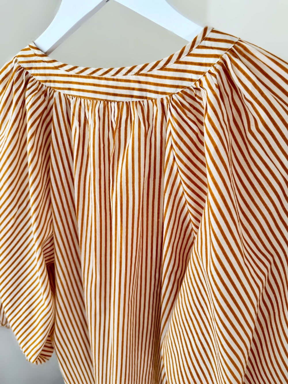 Emily stripe poet blouse mustard | fwp by rae blouse