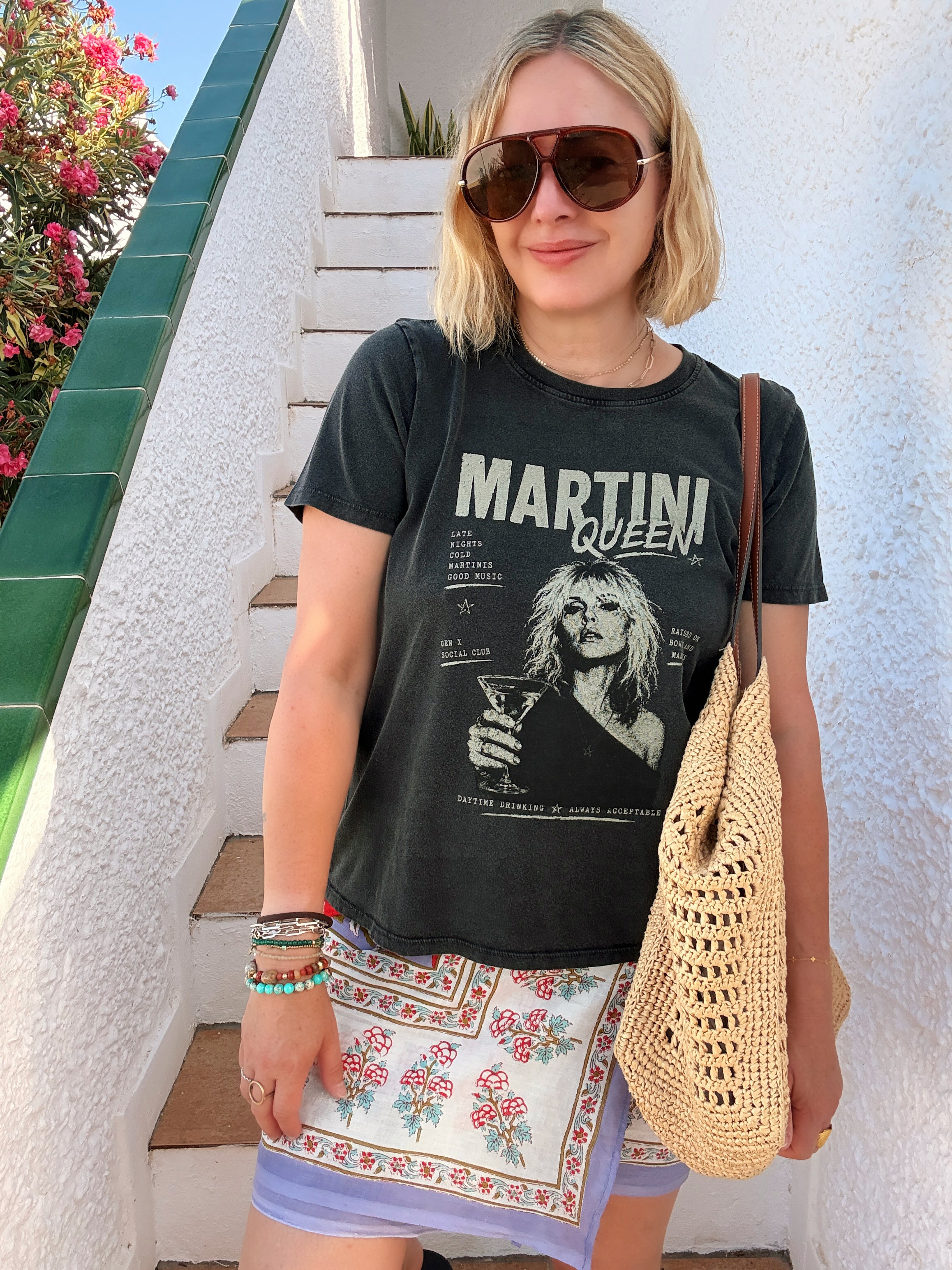 Martini Queen Stone Wash Tee