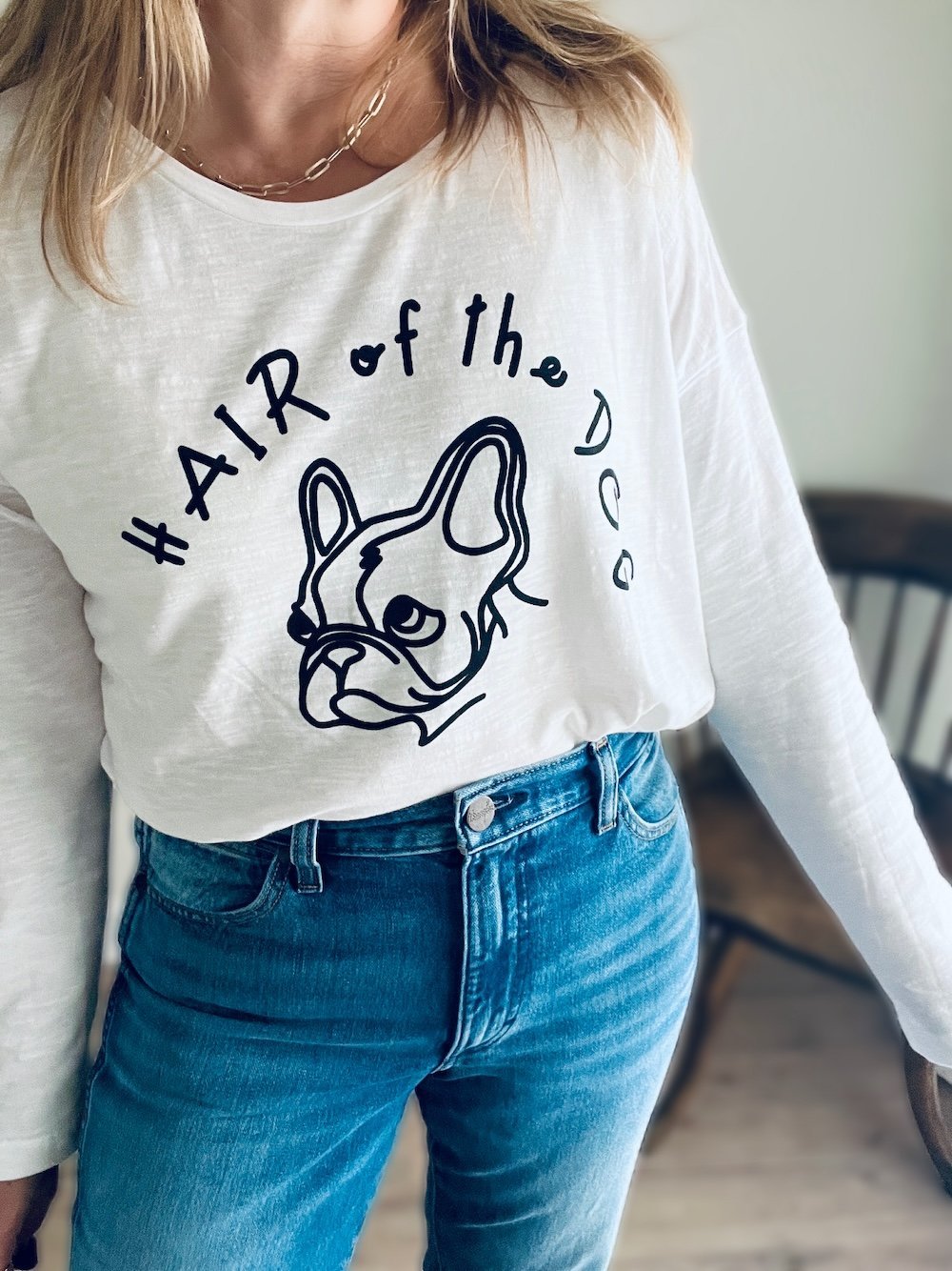 hair of the dog long sleeve white tee | fwp by rae