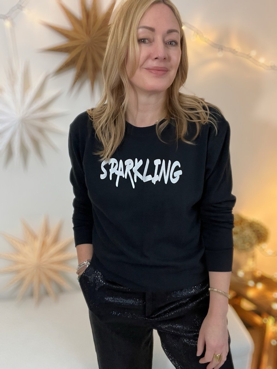 sparkling sweatshirt black | fwp by rae sweatshirt