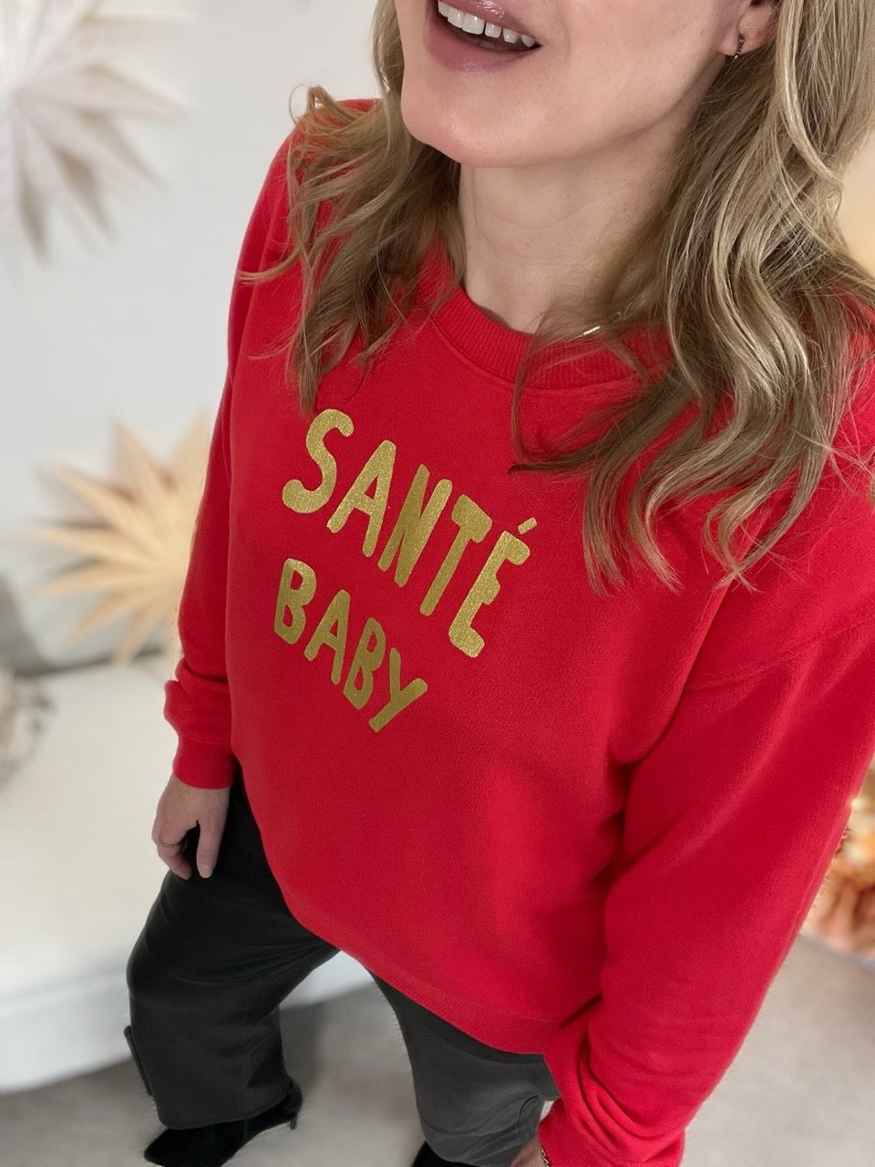 Santé baby red sweatshirt | fwp by rae | Christmas sweatshirt