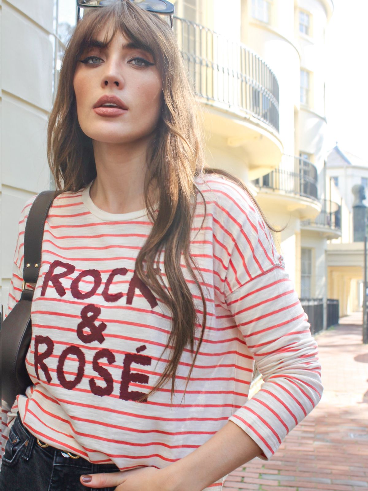 Rock and Rosé Stripe Long Sleeve Top