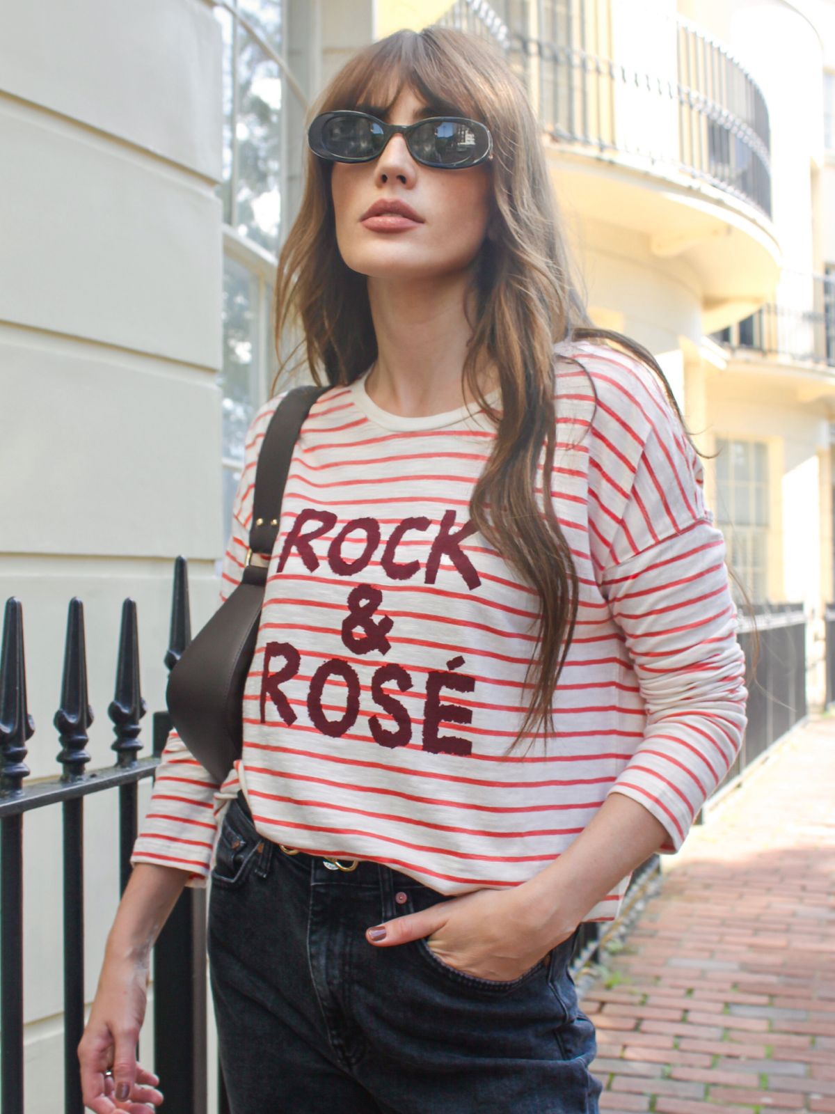 Rock and Rosé Stripe Long Sleeve Top