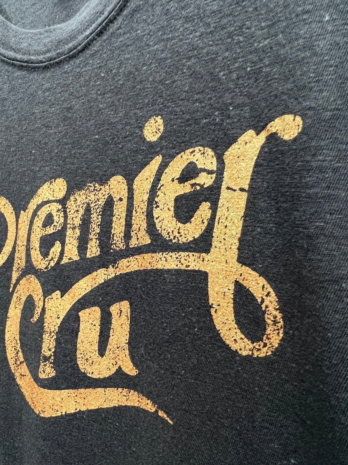 premier cru retro linen blend tee faded black | fwp by rae