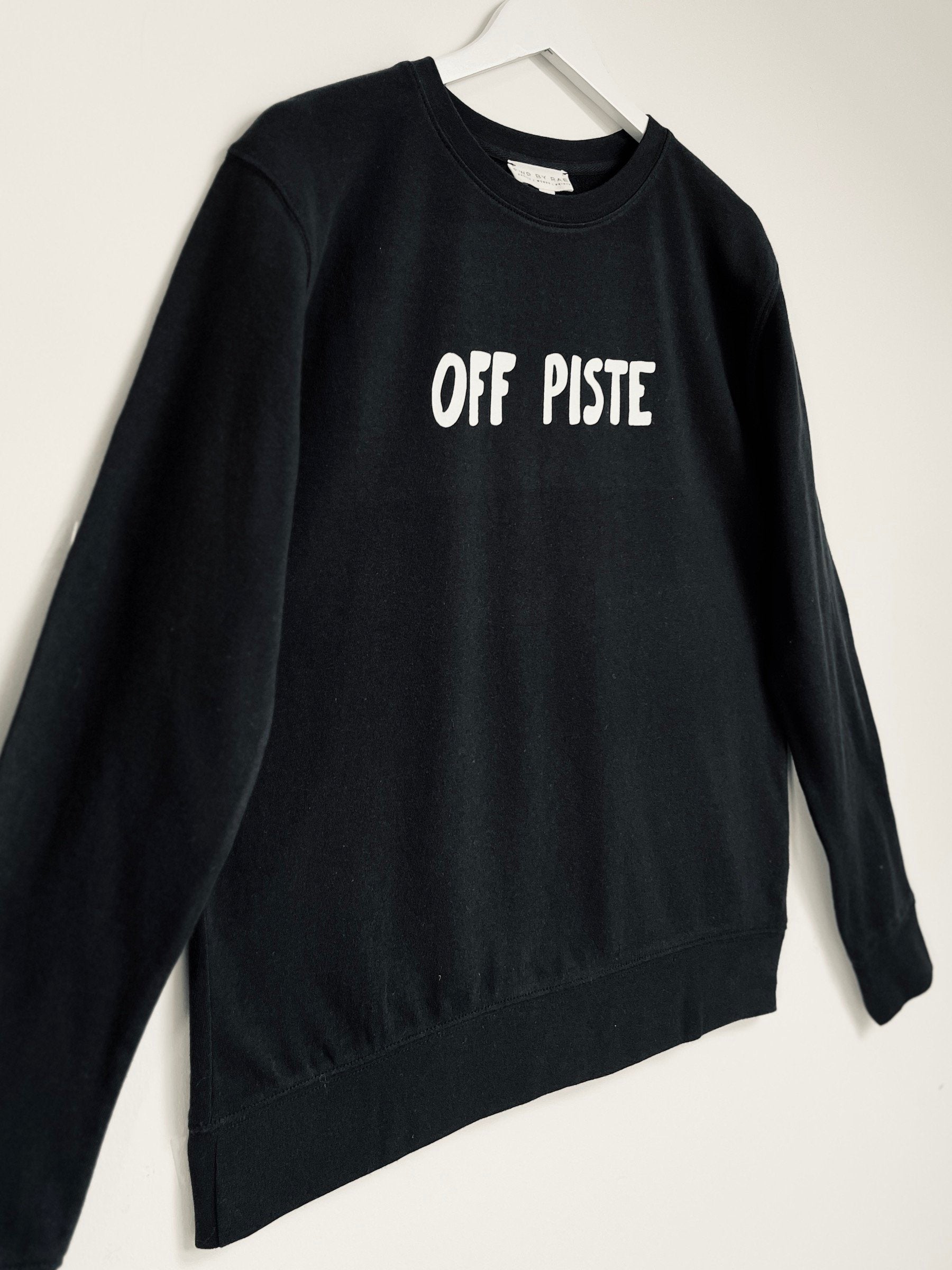 off piste sweatshirt fine knit black | fwp by rae