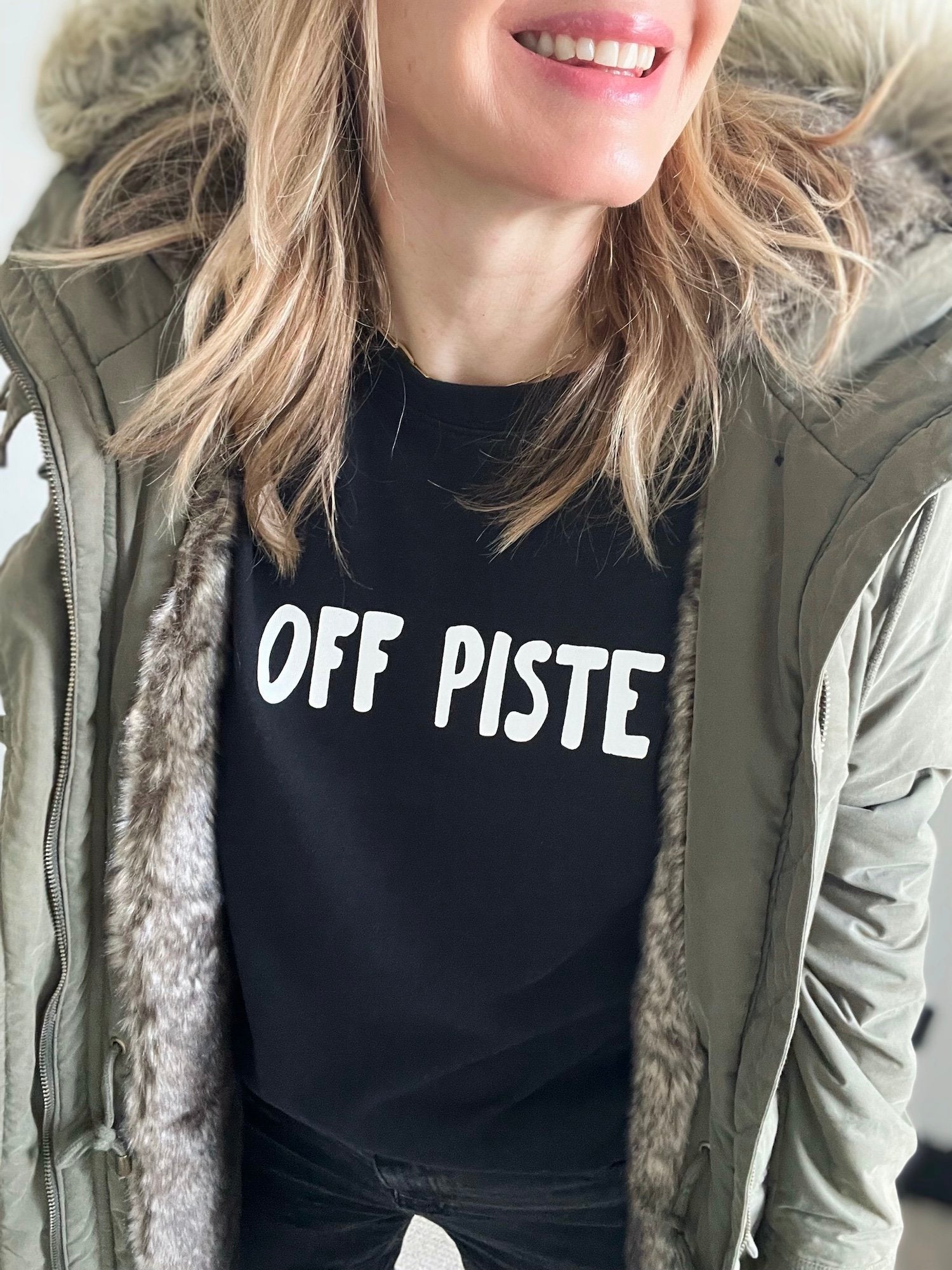 off piste sweatshirt fine knit black | fwp by rae