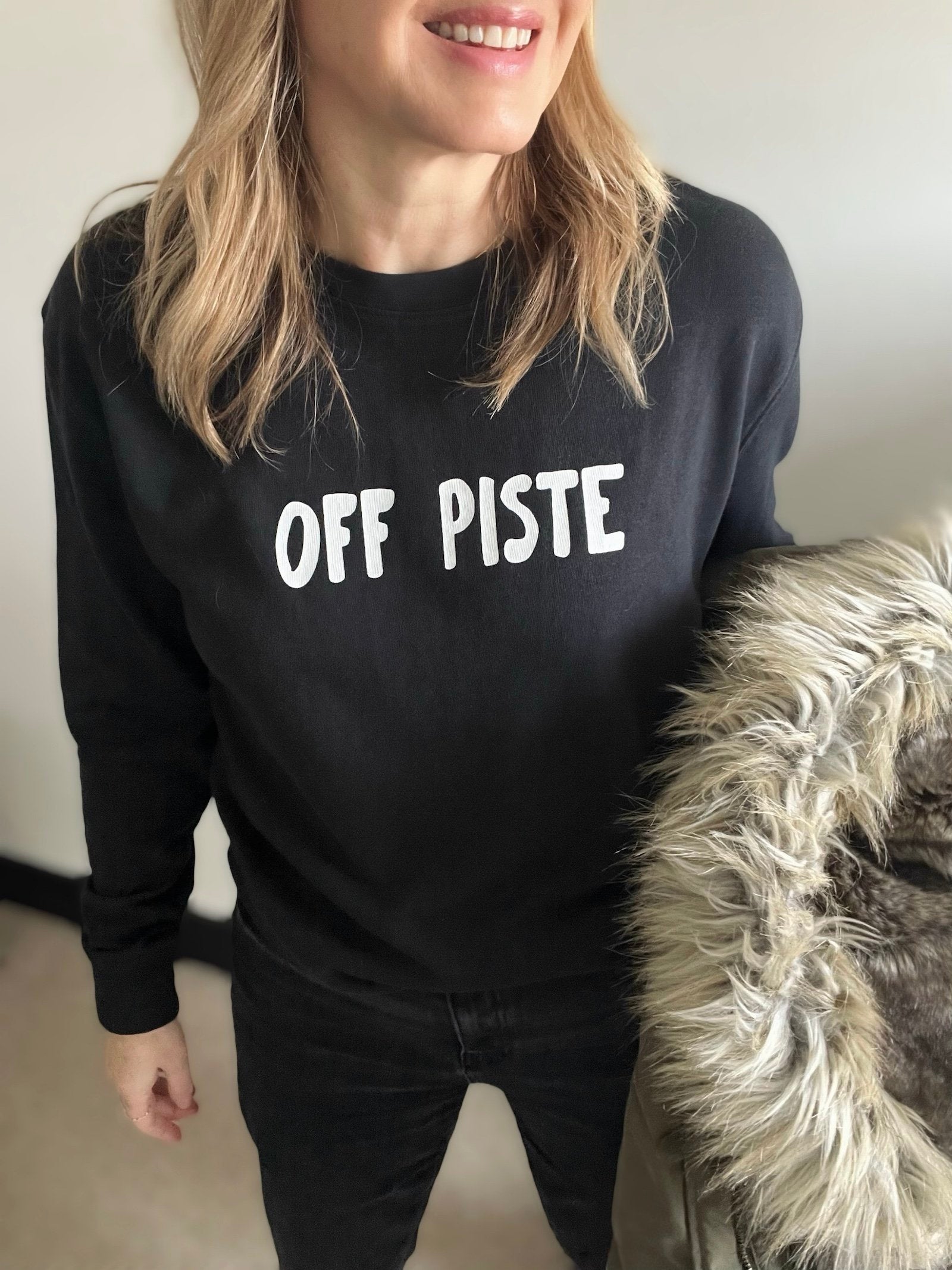 off piste sweatshirt fine knit black | fwp by rae