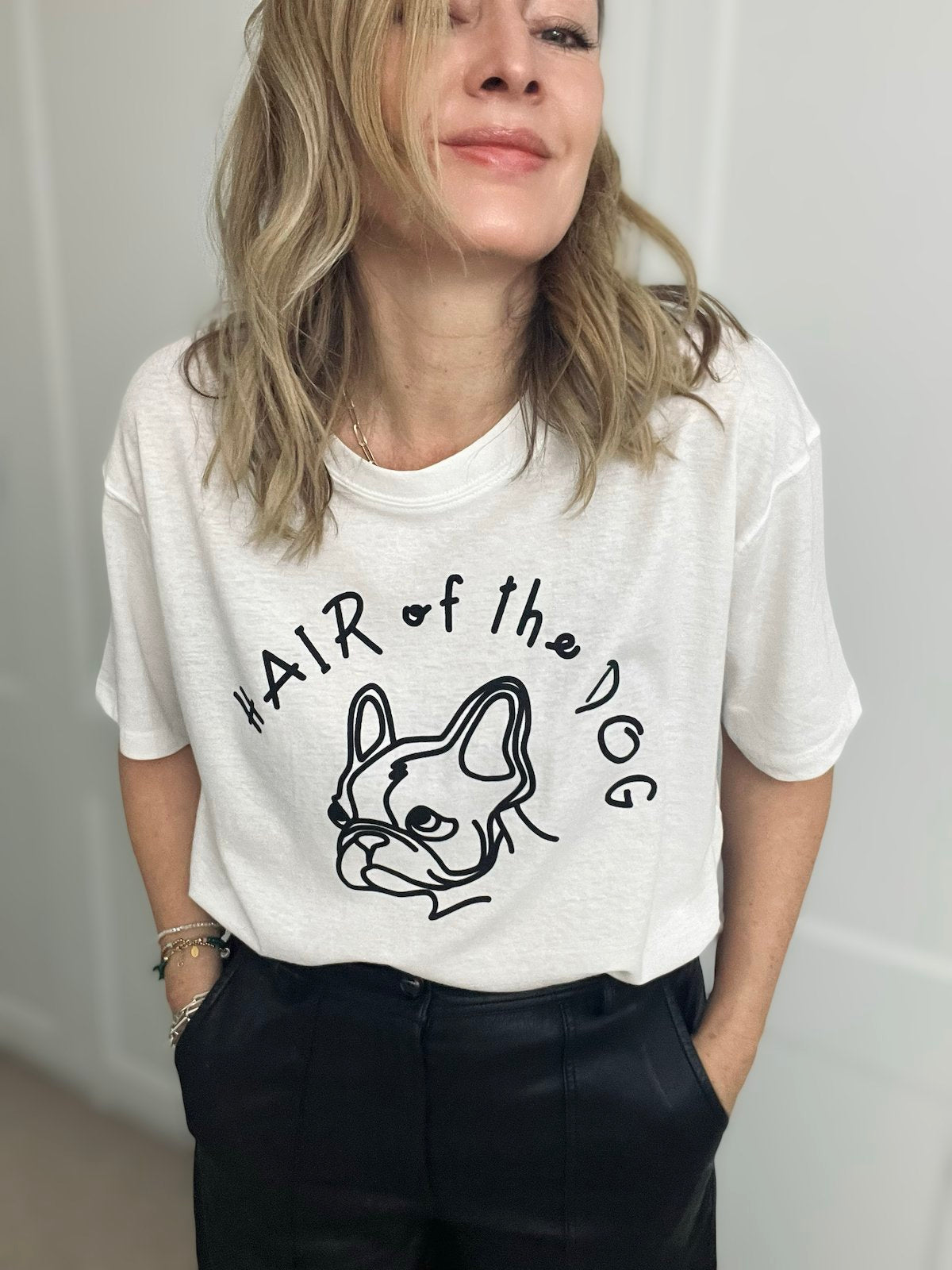 hair of the dog linen tee white | fwp by rae