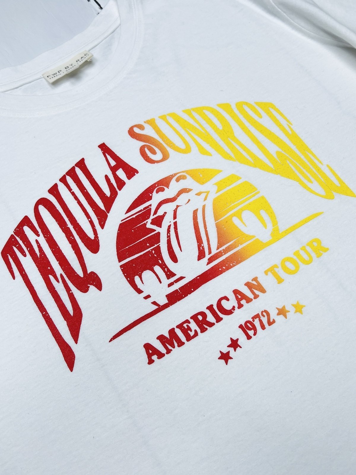 Tequila Sunrise Tour T-shirt White | fwp by rae