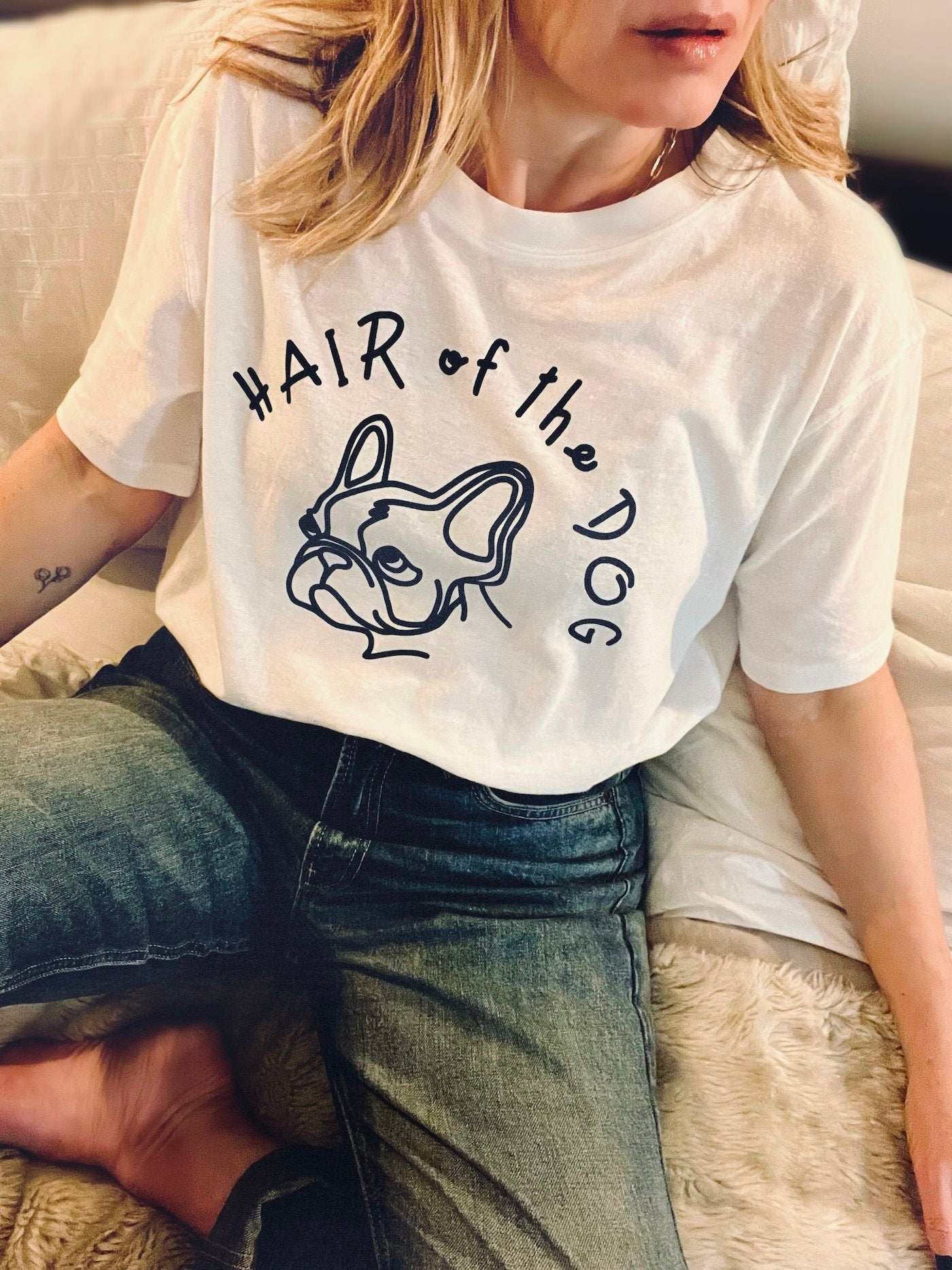 hair of the dog linen tee white | fwp by rae