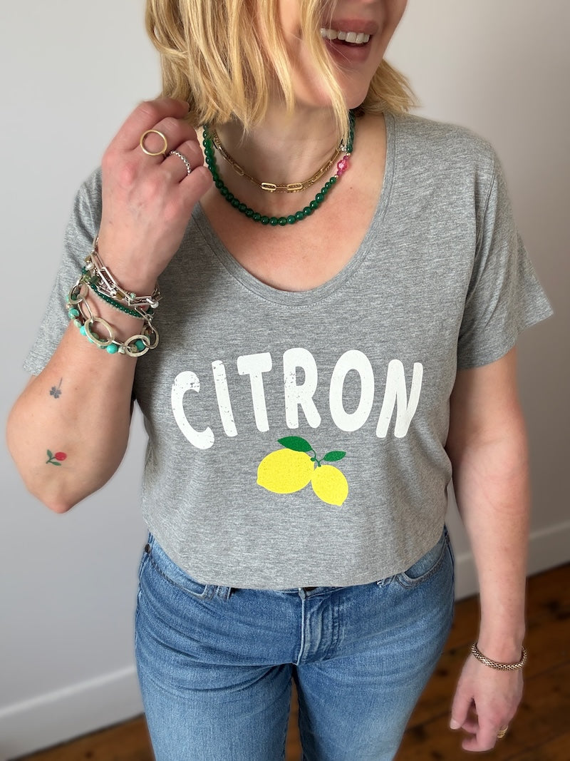 Citron Tee Marl Grey