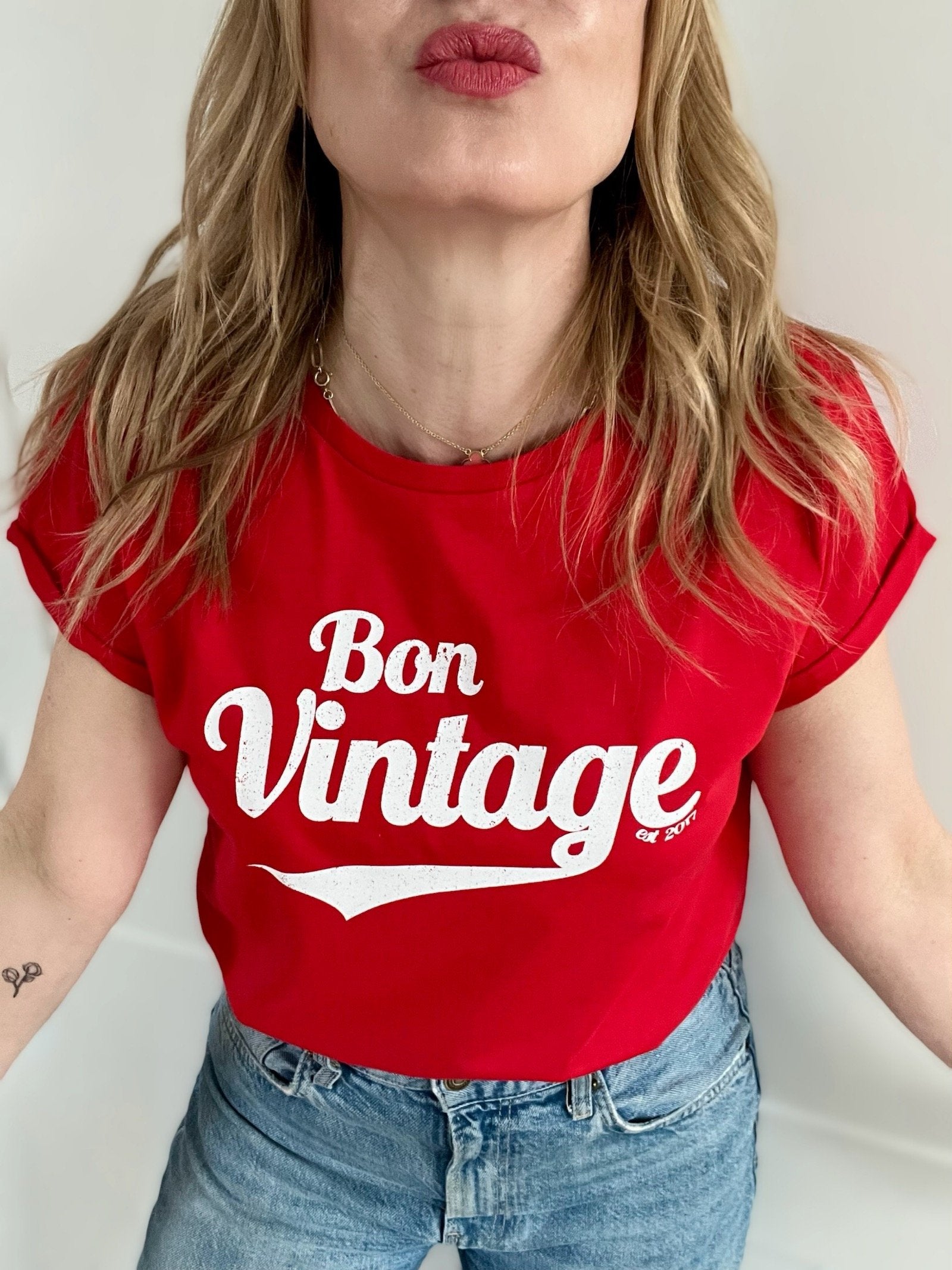 bon vintage retro tee red | fwp by rae