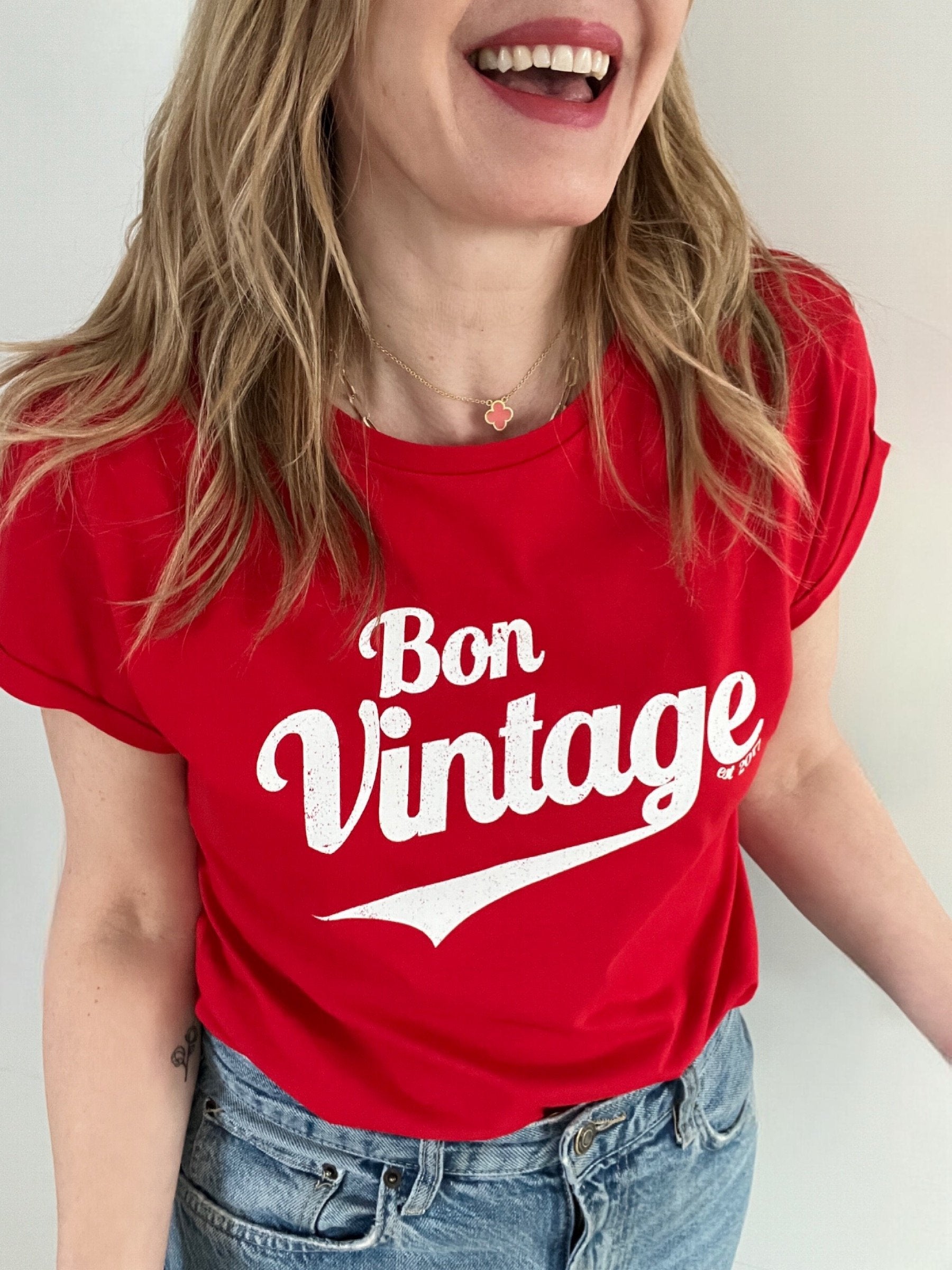 bon vintage retro tee red | fwp by rae