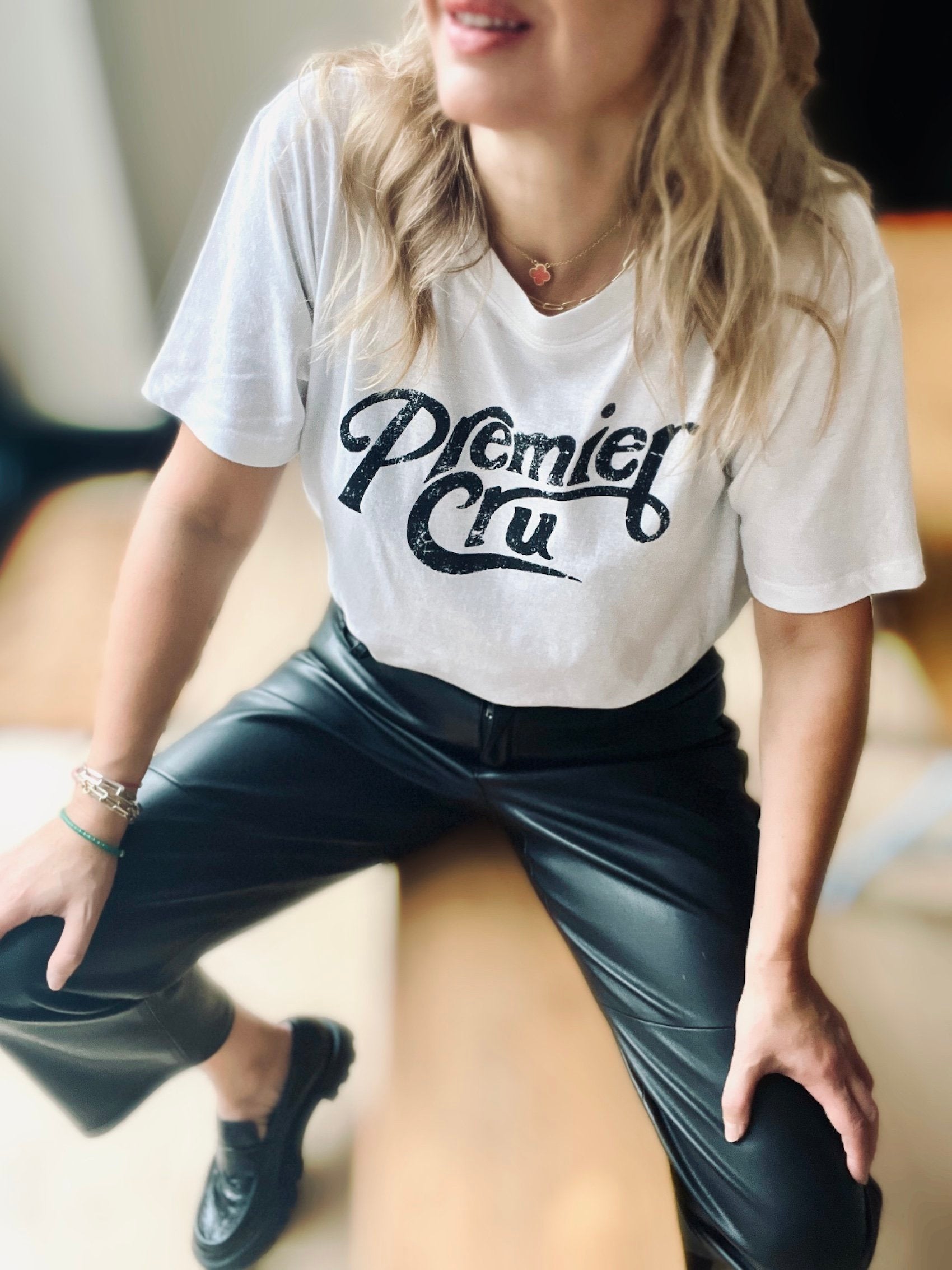 premier cru retro linen blend tee white | fwp by rae