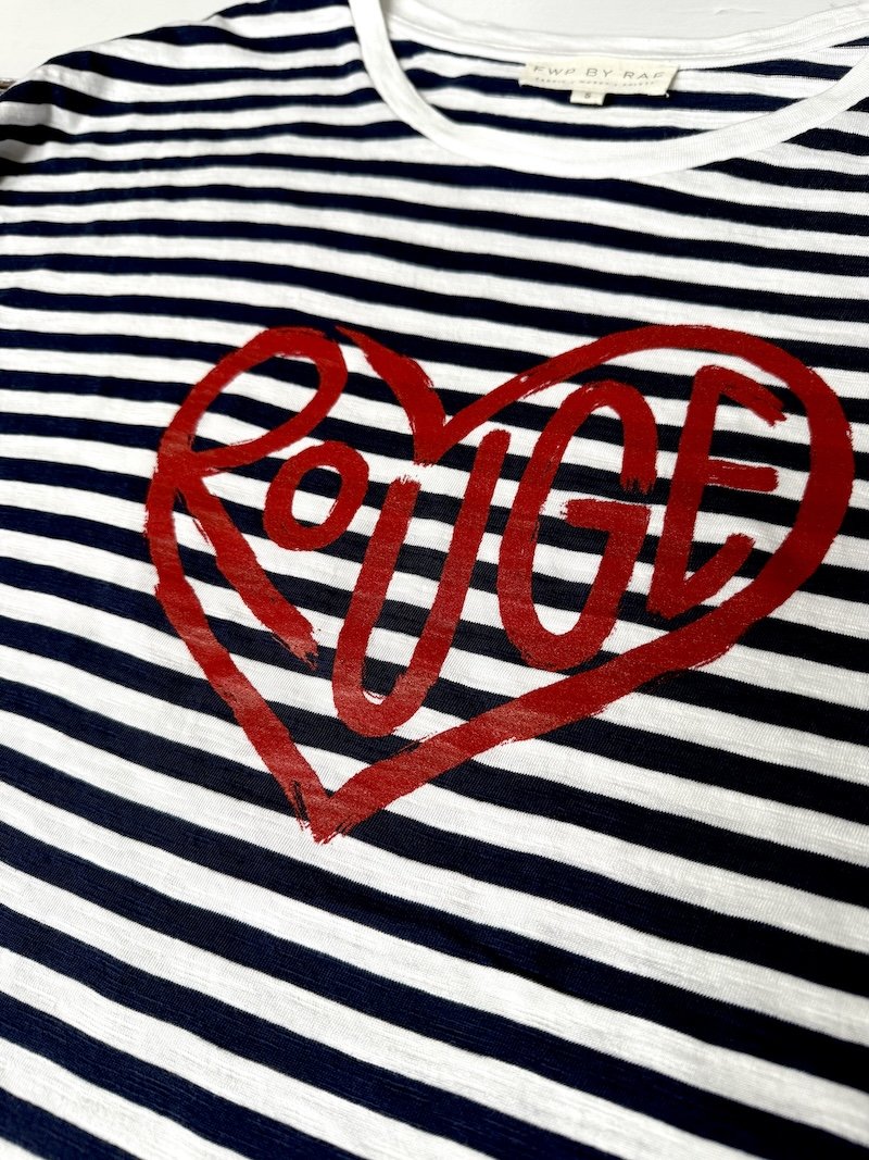 Rouge stripe long sleeve tee | fwp by rae