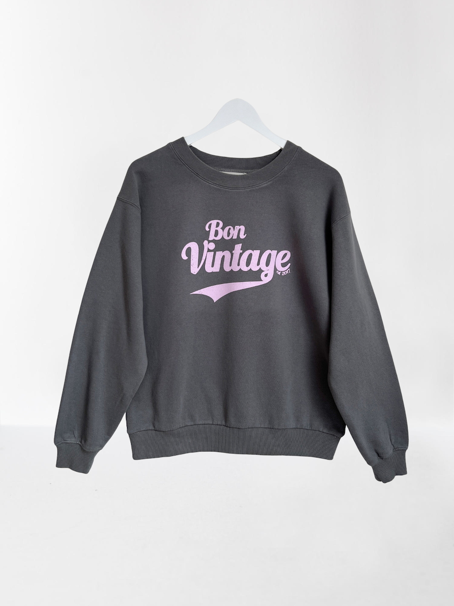 Bon Vintage Retro Sweatshirt Olive Lilac | fwp by rae