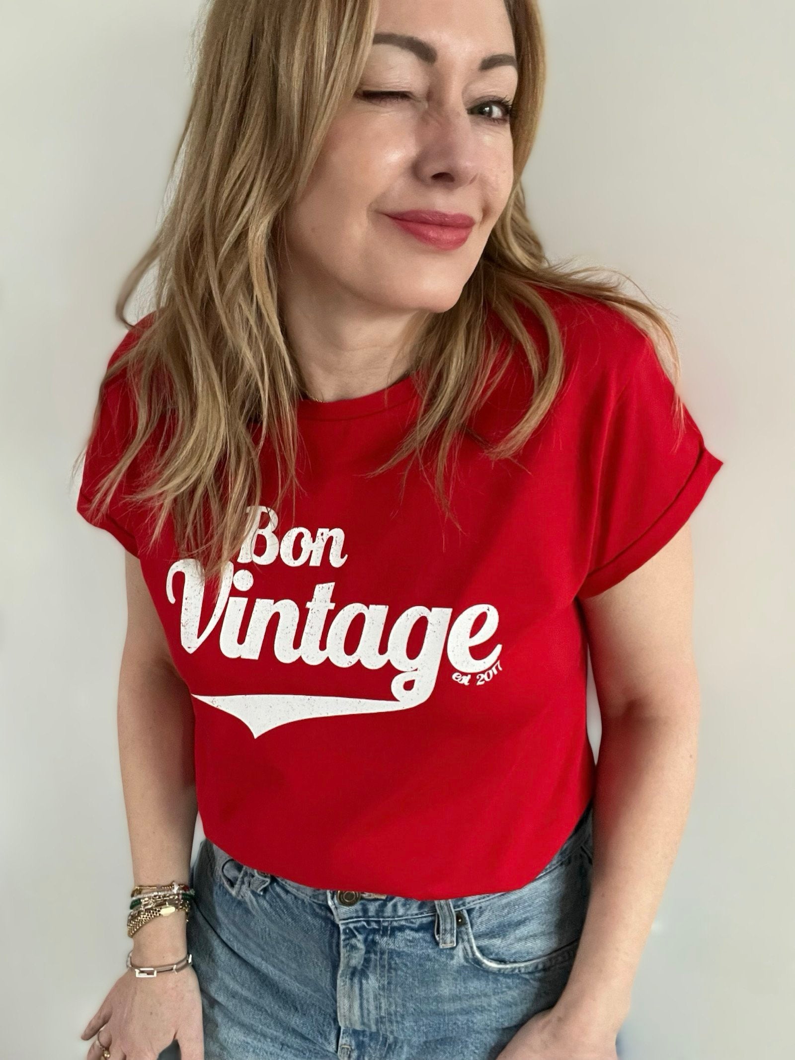 bon vintage retro tee red | fwp by rae