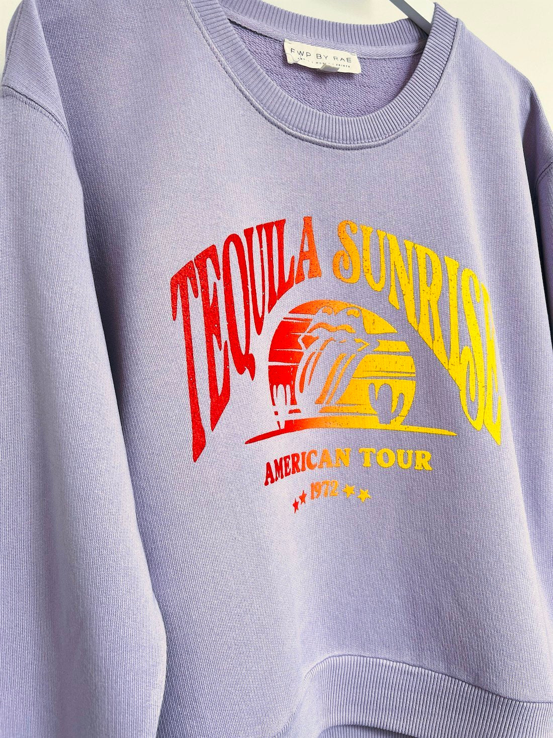 Tequila sunrise sweatshirt lilac | fwp by rae