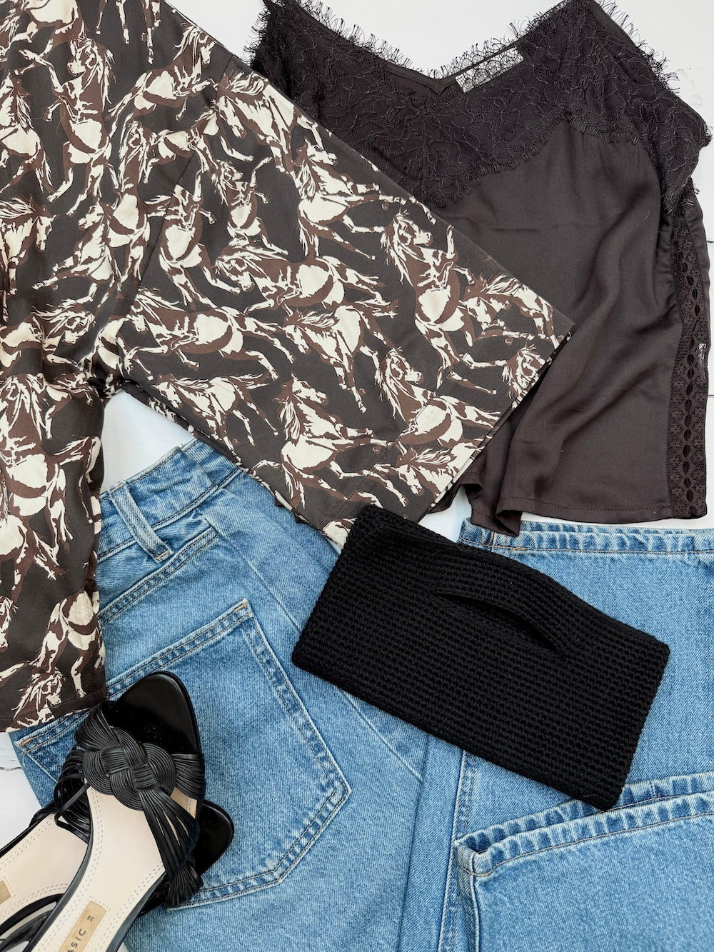 Knitted Black Grab Bag