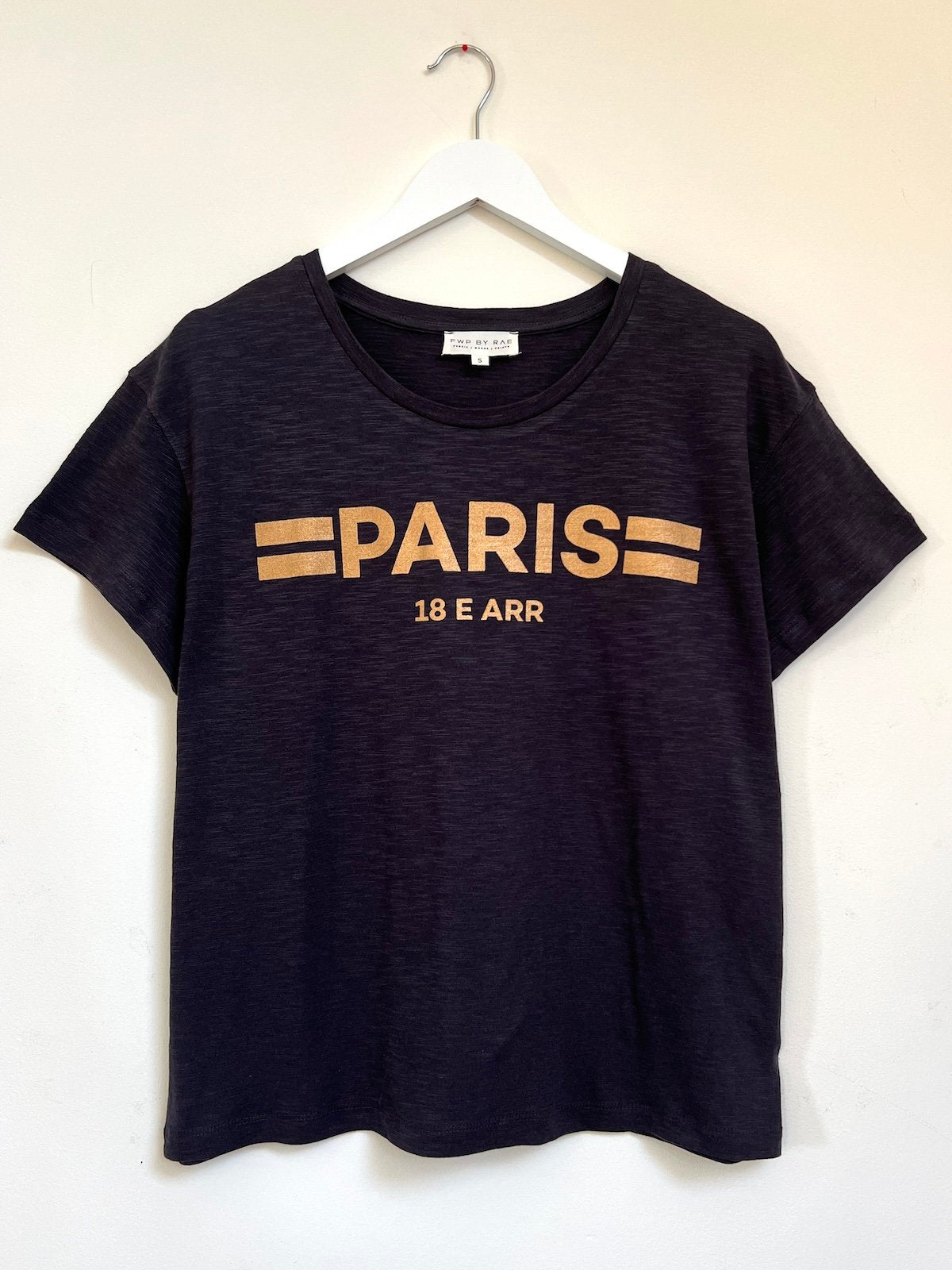 Paris Tee Anthracite Gold | fwp by rae