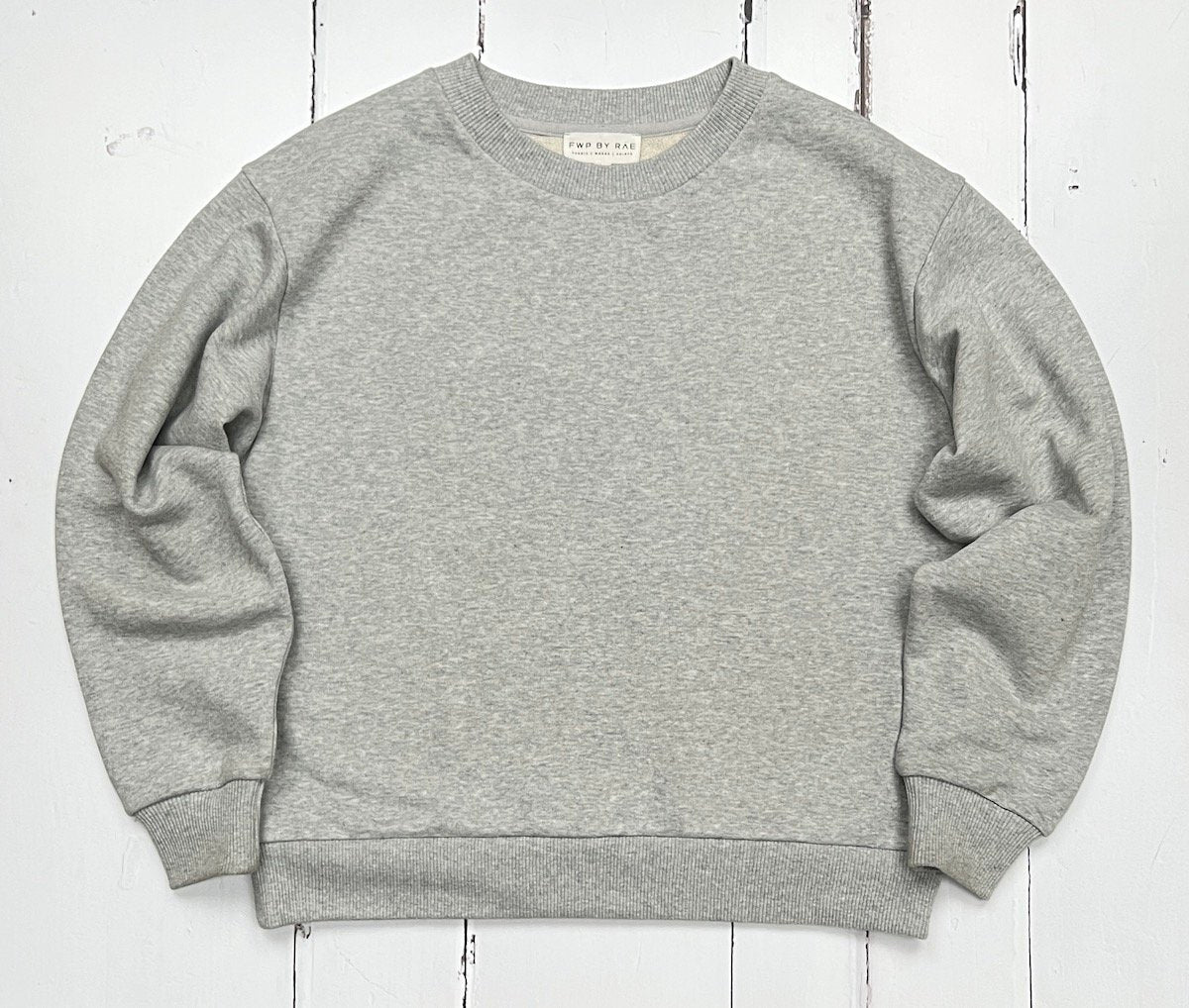 best mate boyfriend sweatshirt light marl grey | fwp by rae