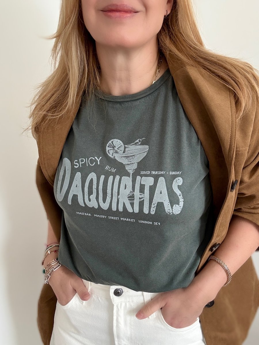 Daquiritas tee stone wash green | fwp by rae cocktail t-shirt