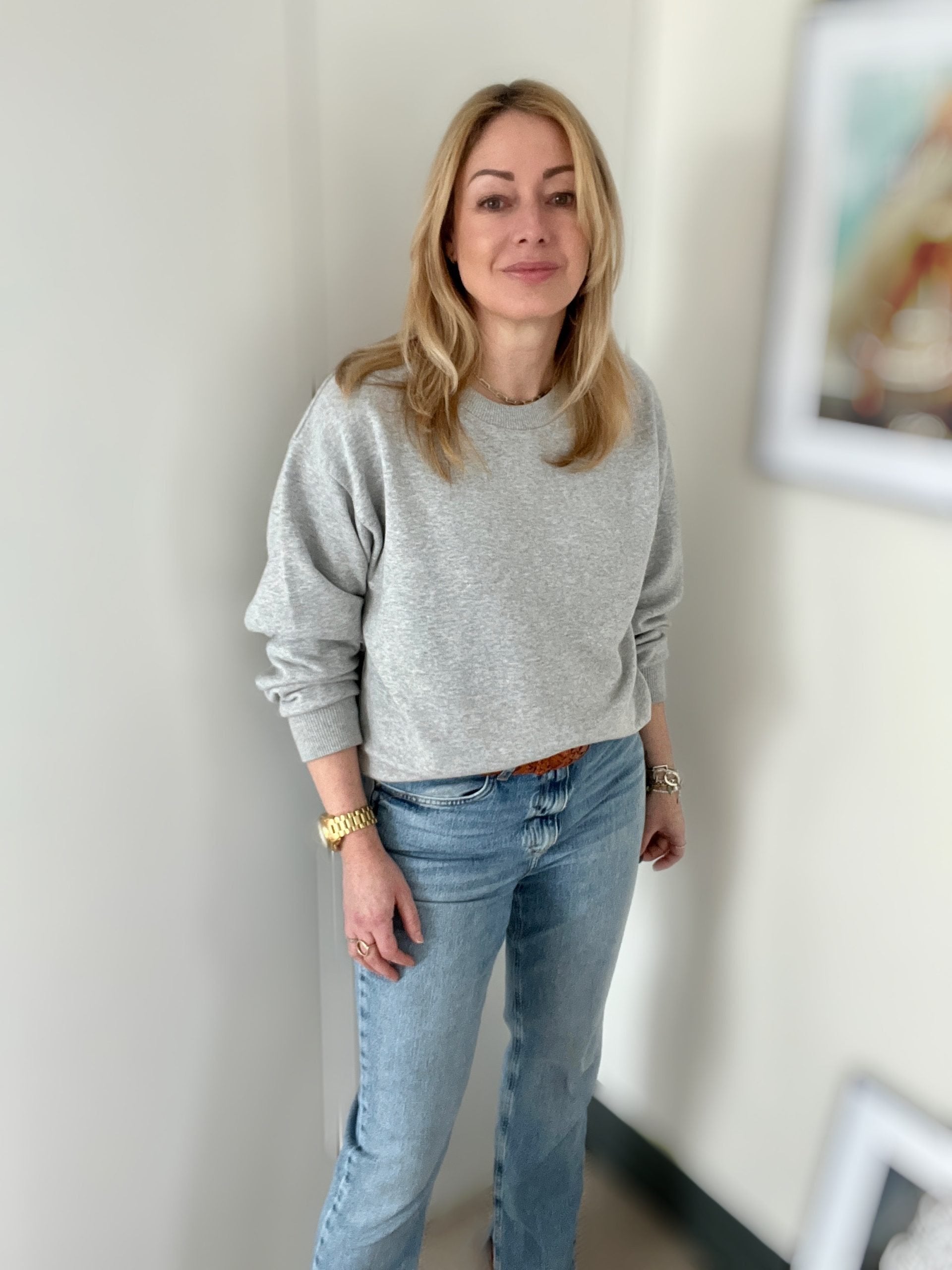 best mate boyfriend sweatshirt light marl grey | fwp by rae